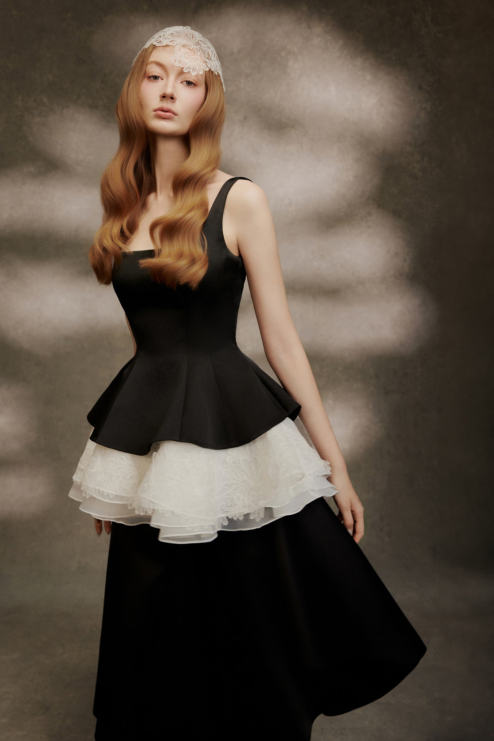 Cloudlace Peplum Top