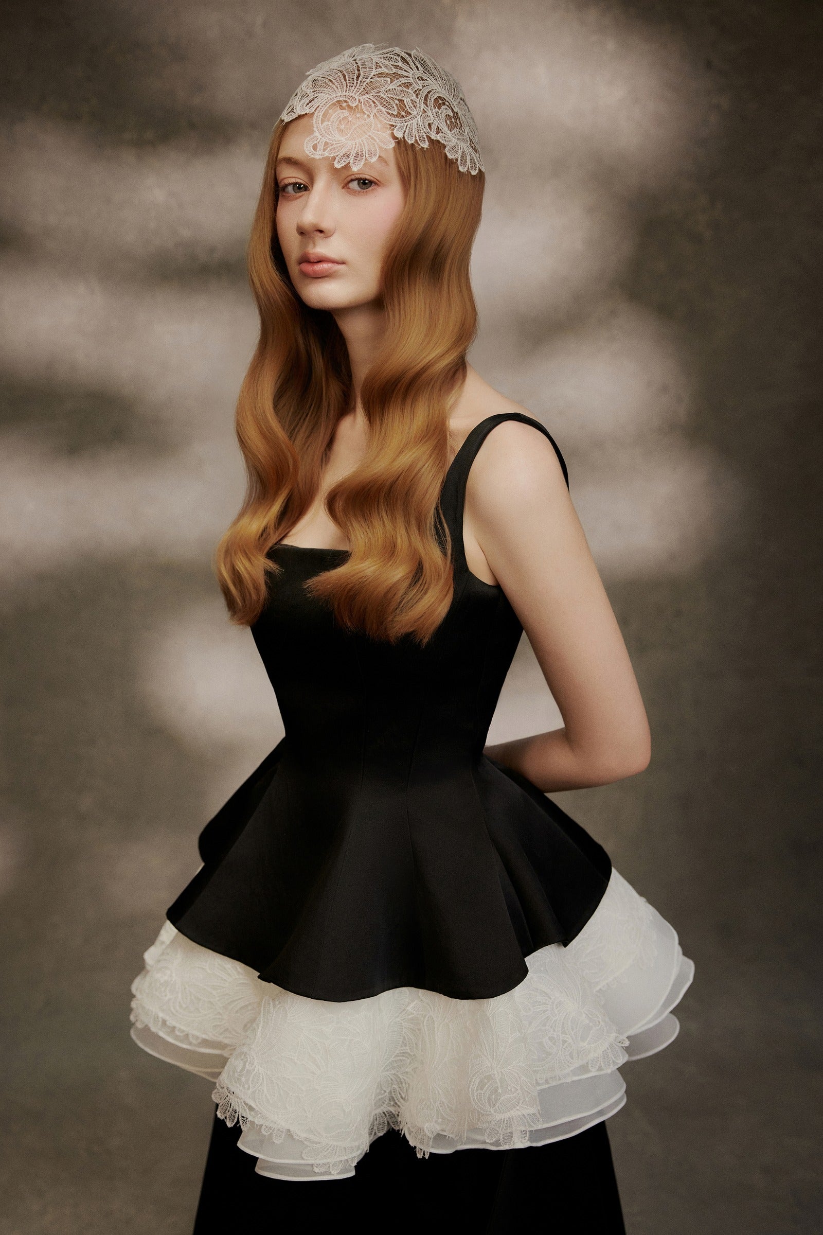 Cloudlace Peplum Top