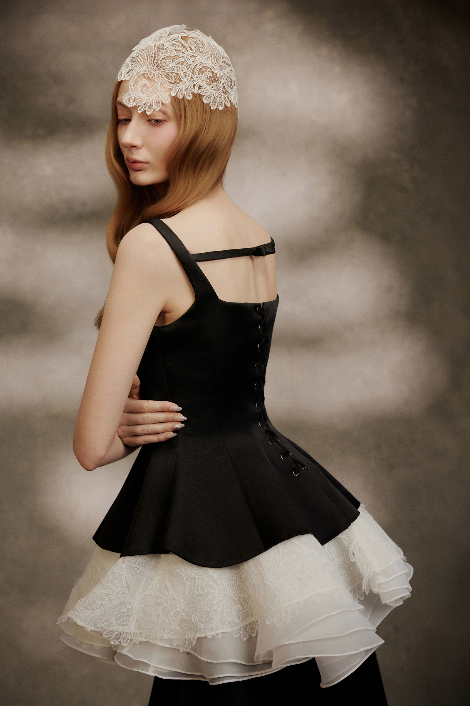 Cloudlace Peplum Top
