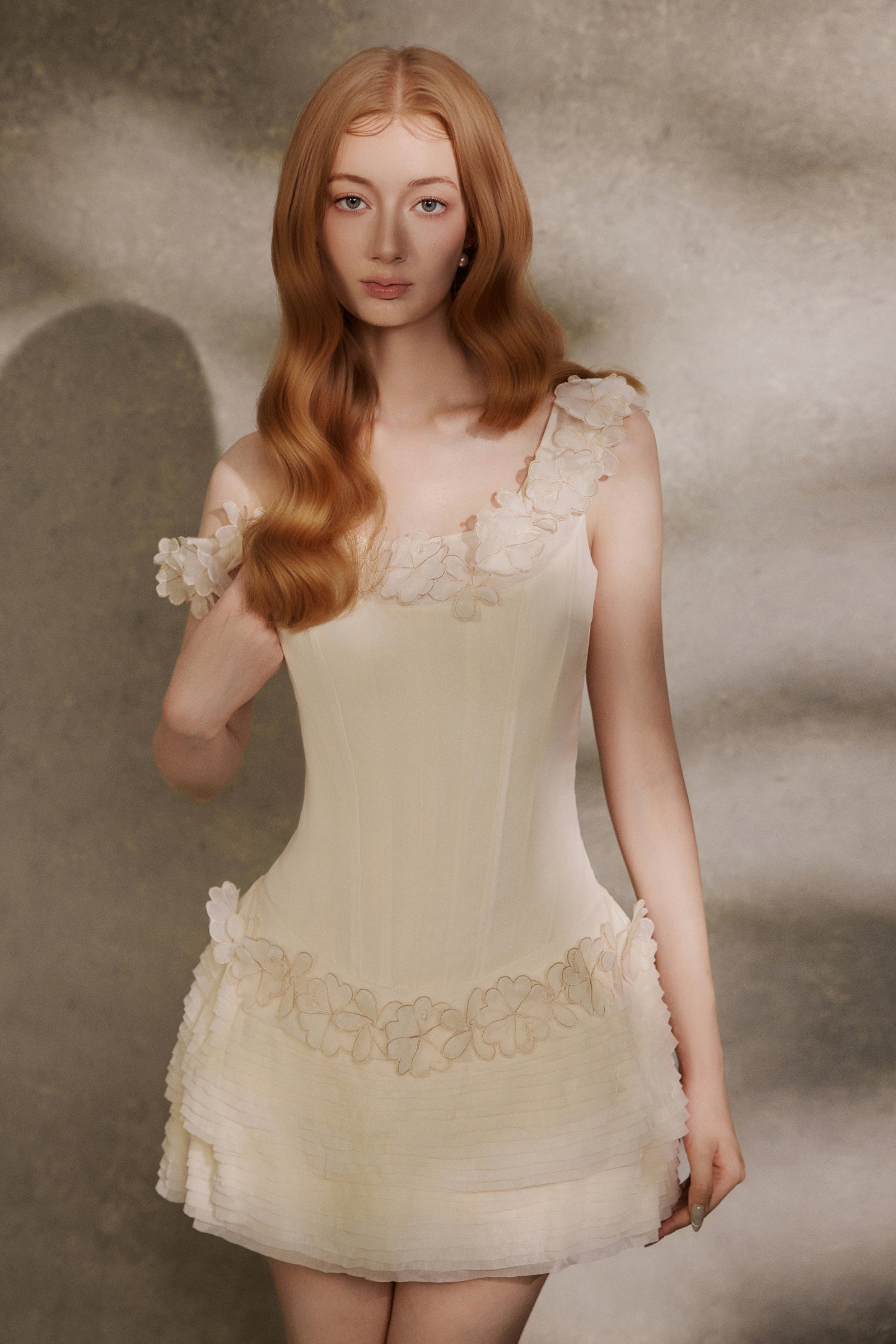 Fleur Pleated Mini Dress