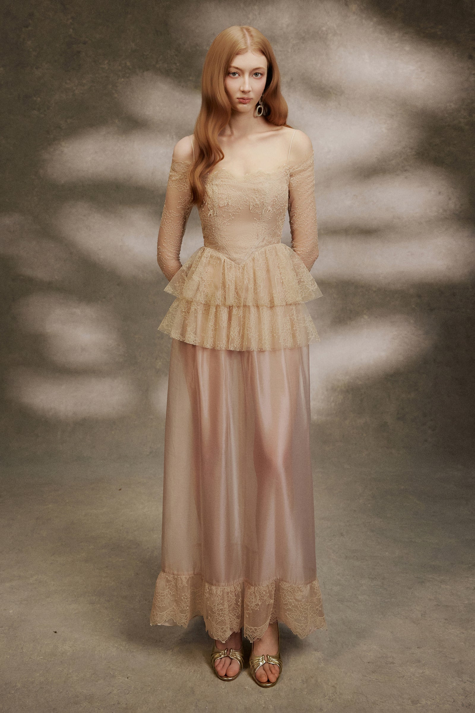 Dream Lace Off-Shoulder Maxi Dress