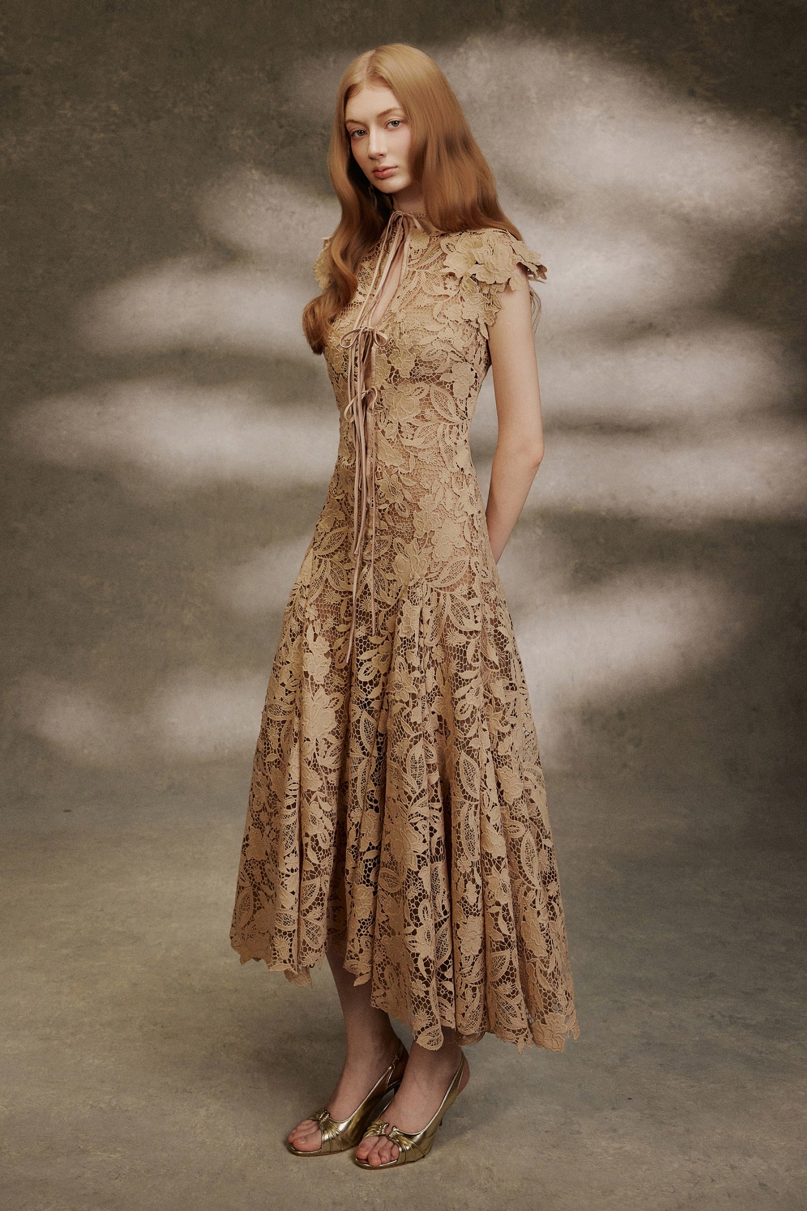 Selene Applique Midi Dress