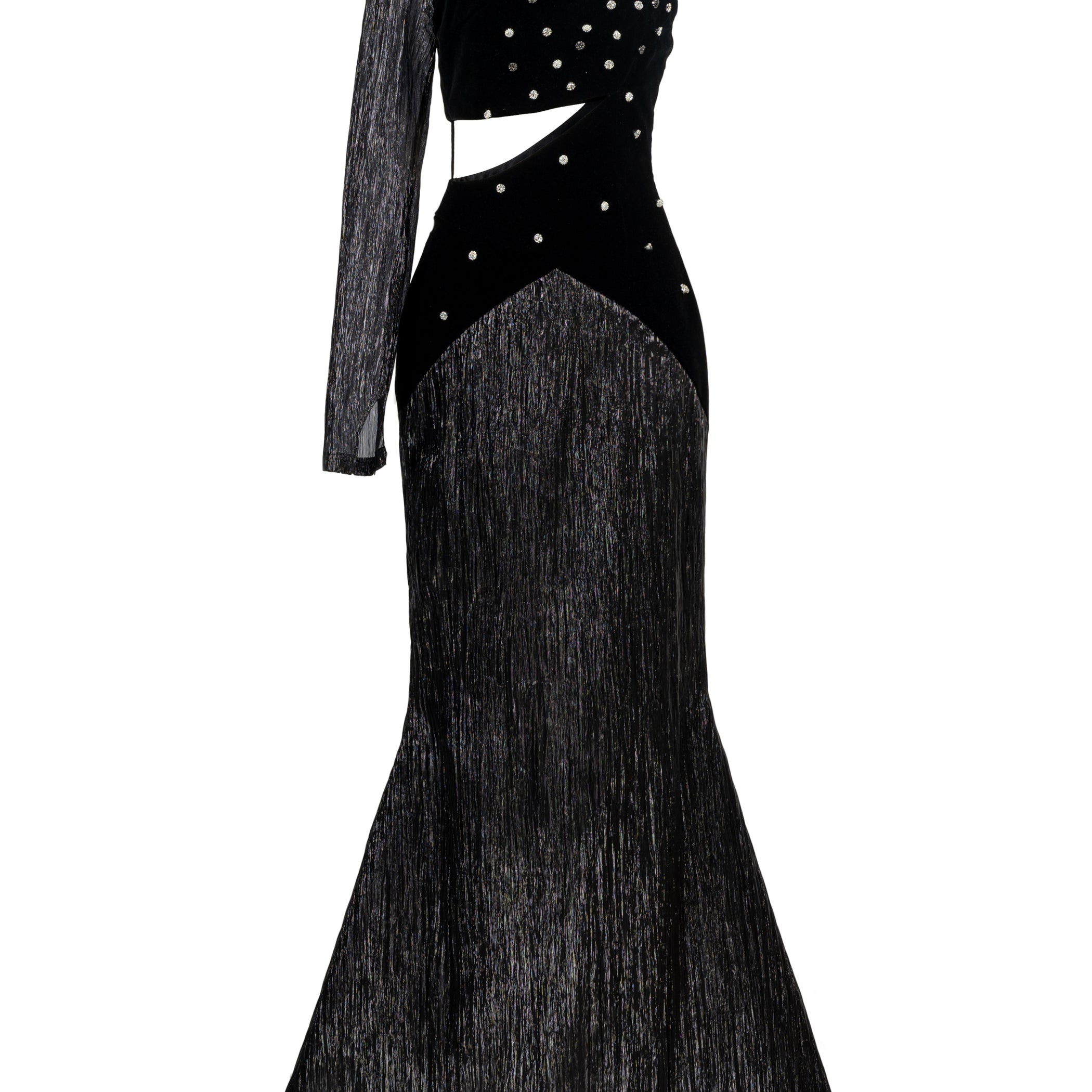 Ebon Rhinestone Maxi Dress