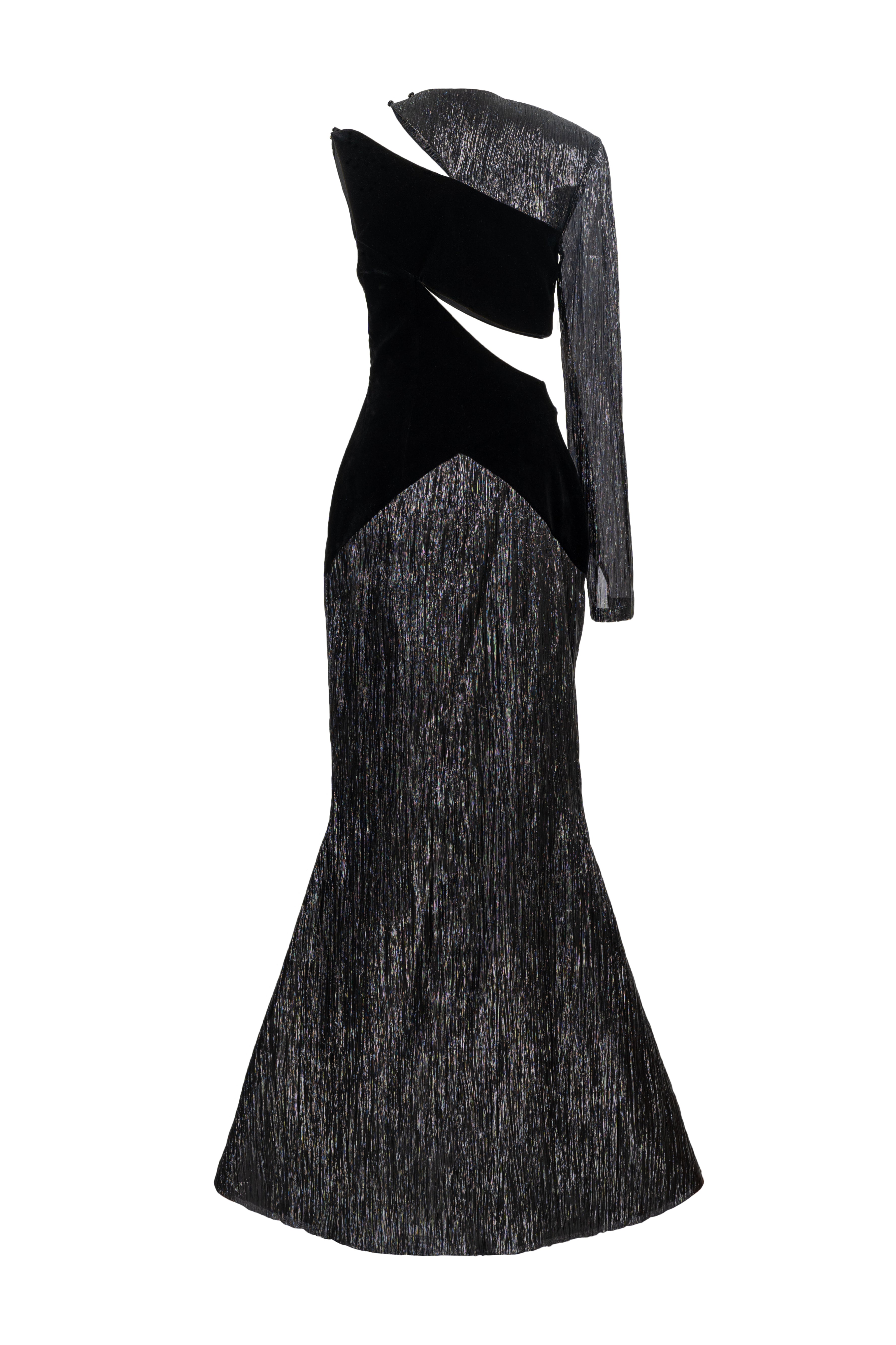 Ebon Rhinestone Maxi Dress