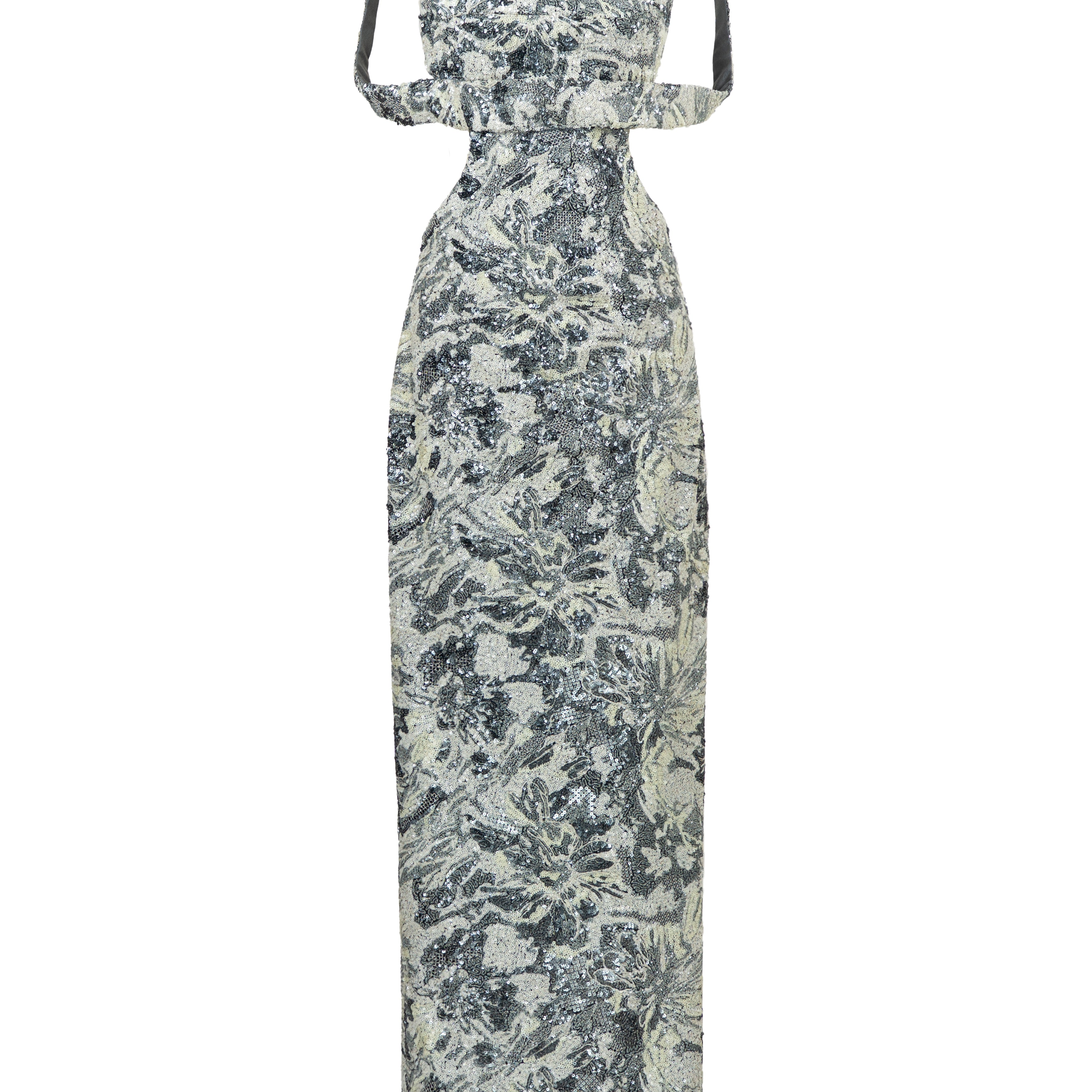 Luminescence Choker Neck Maxi Dress