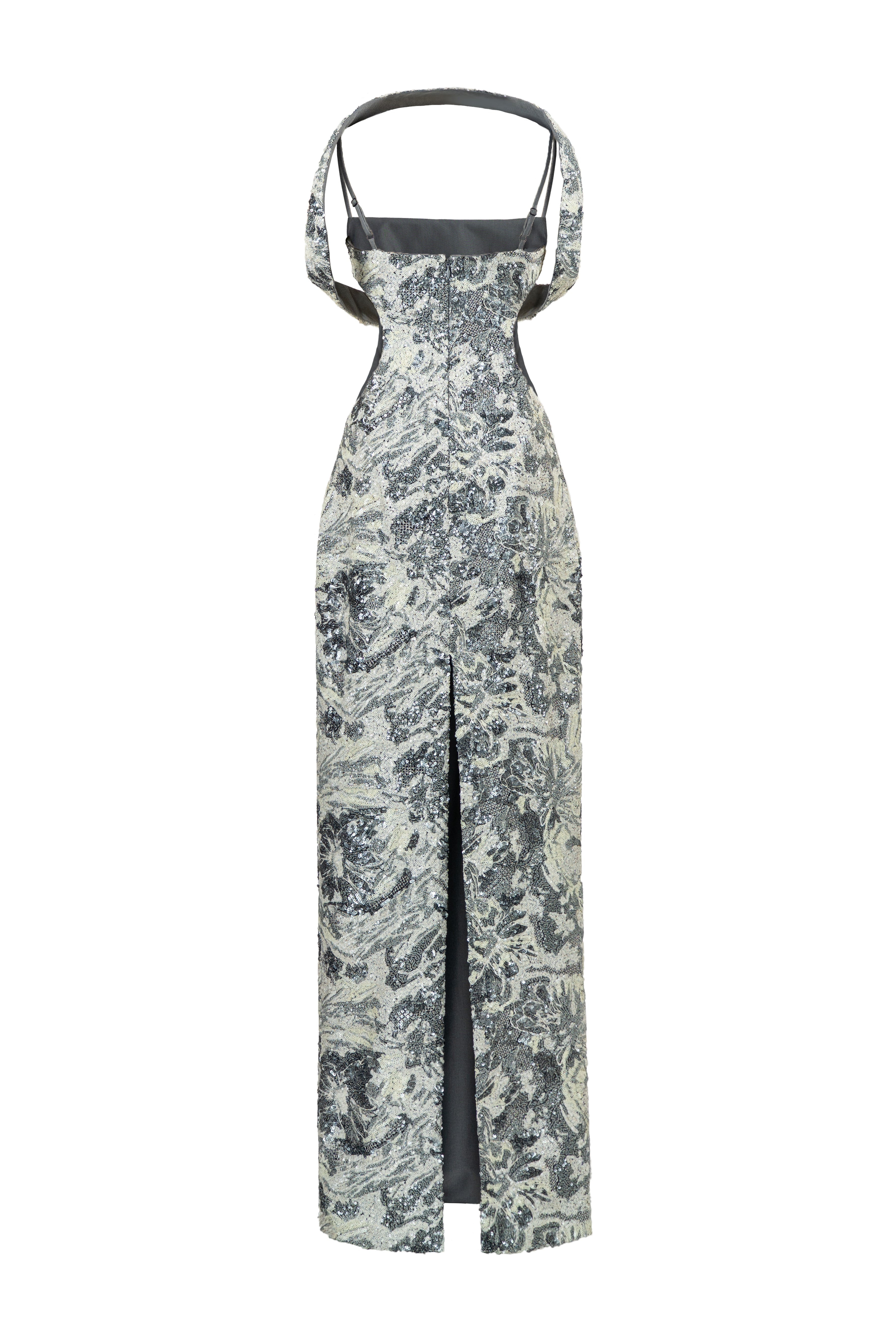 Luminescence Choker Neck Maxi Dress