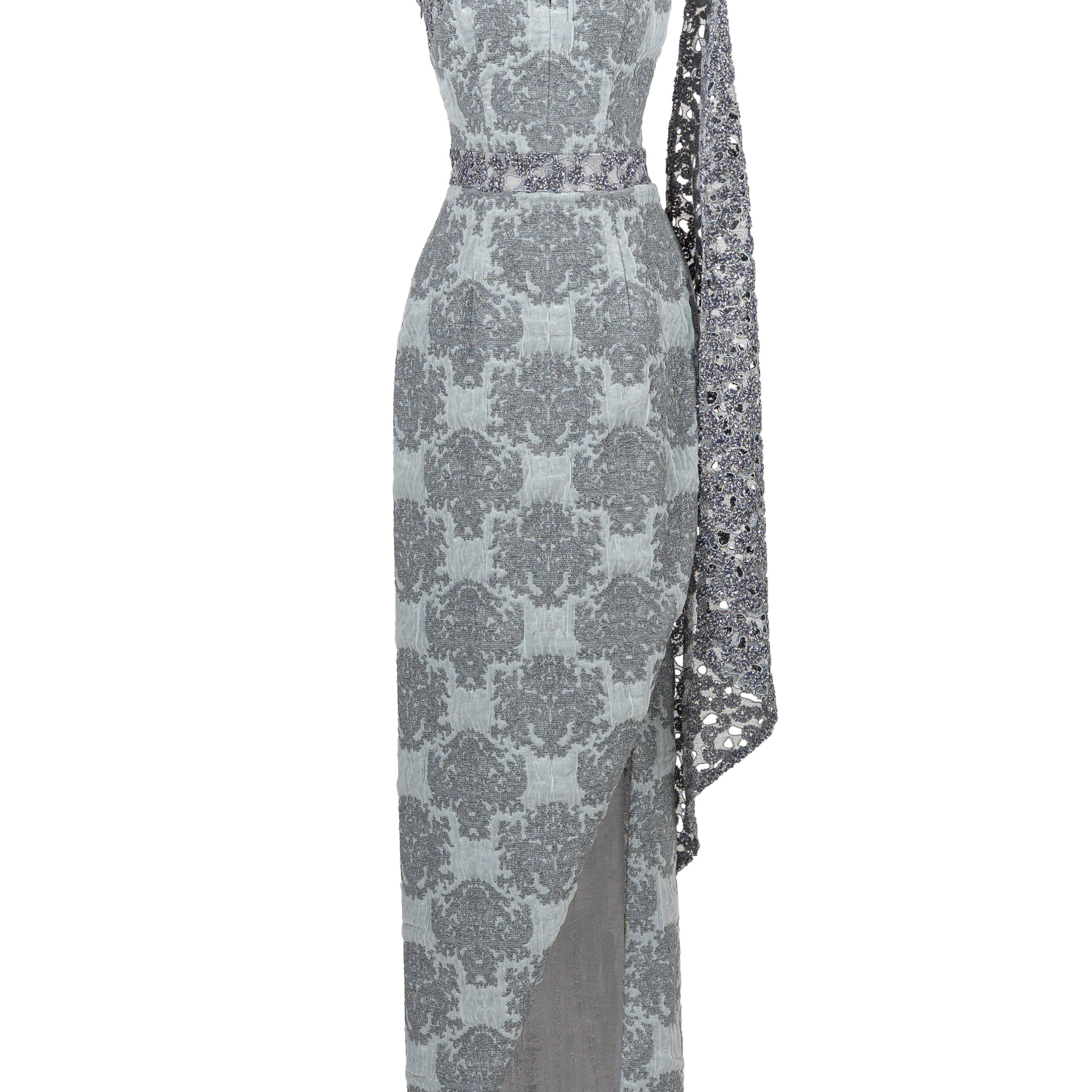 Murmur Asymmetric Neck Maxi Dress