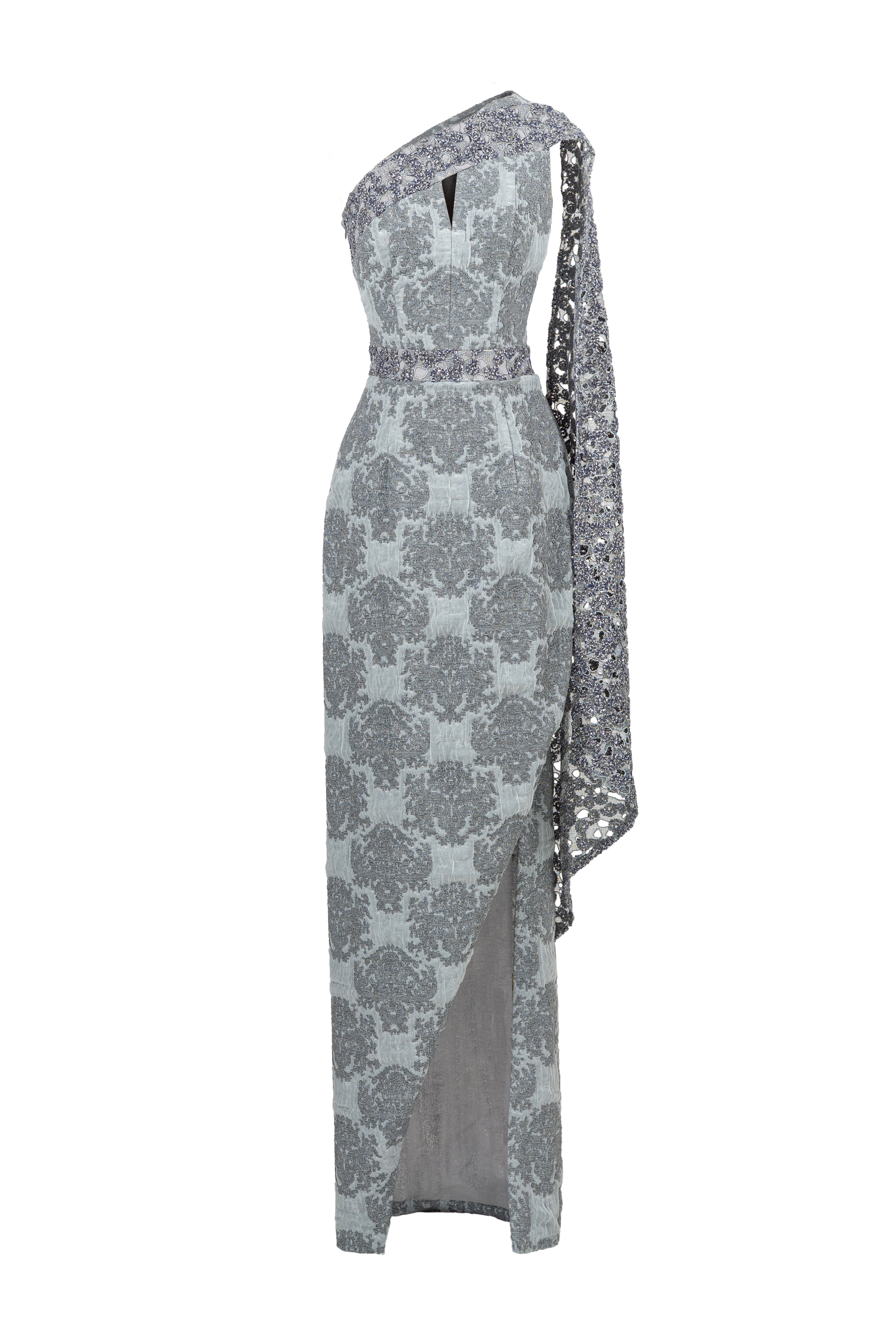 Murmur Asymmetric Neck Maxi Dress
