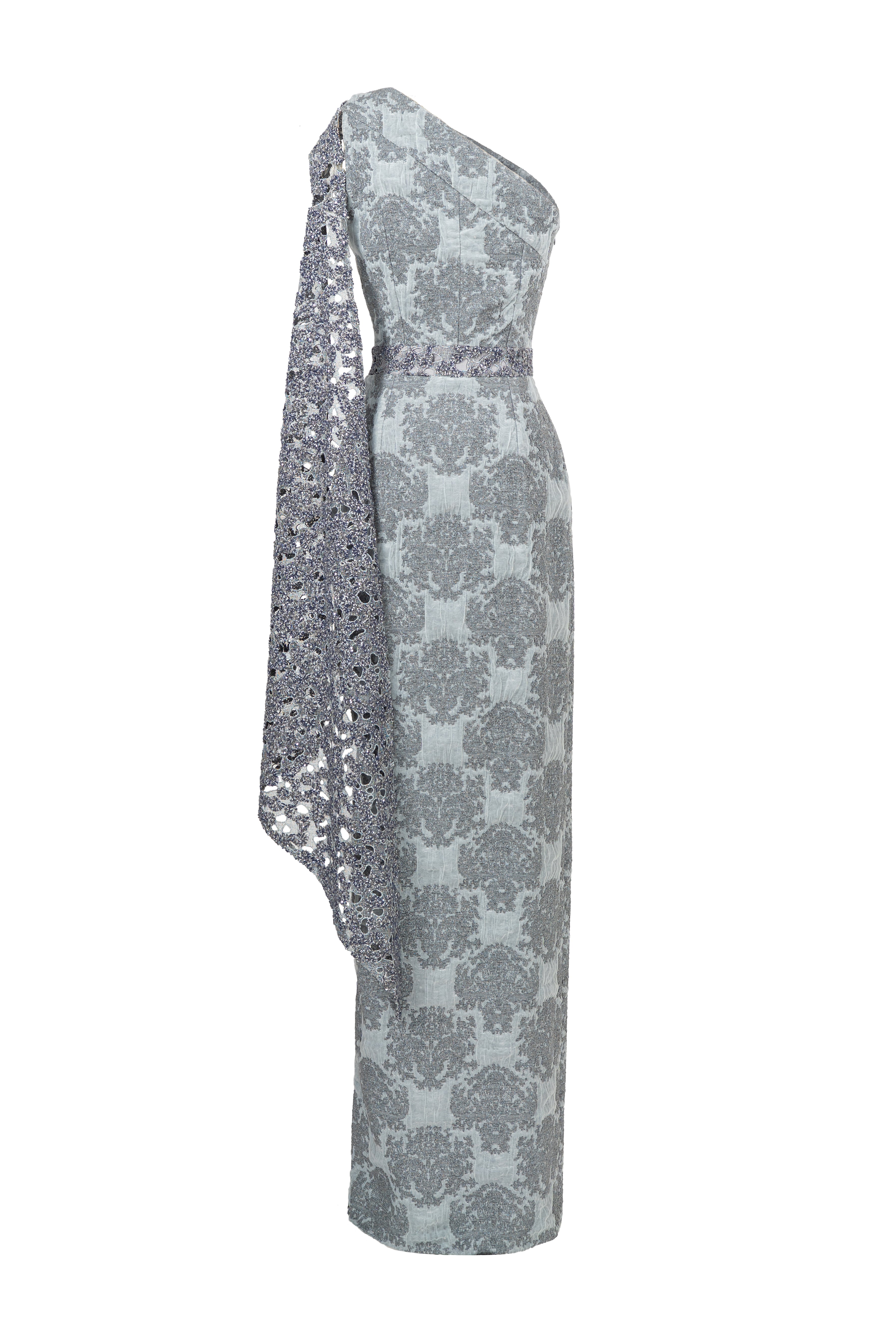 Murmur Asymmetric Neck Maxi Dress