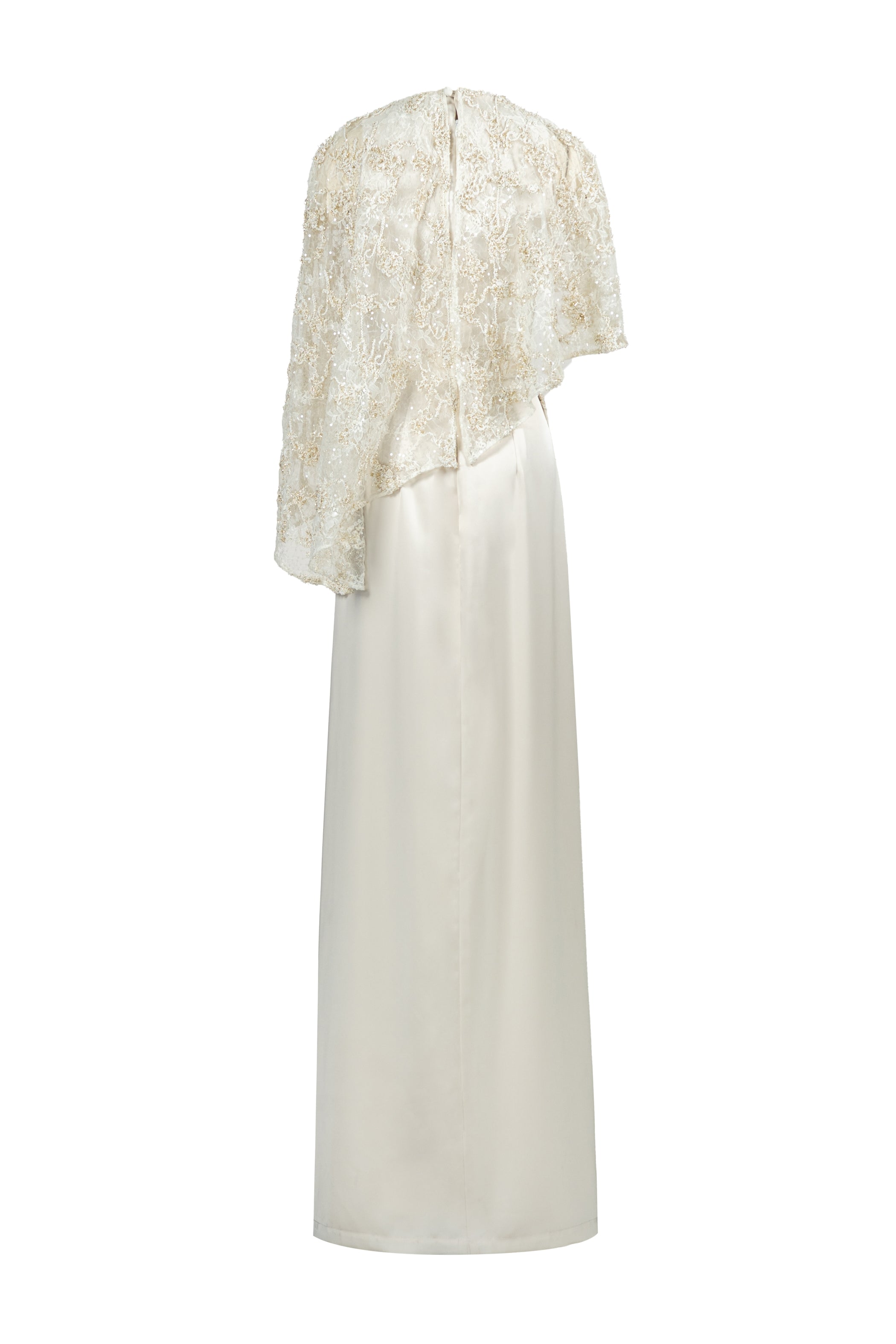 Whiteout Asymmetric Maxi Dress