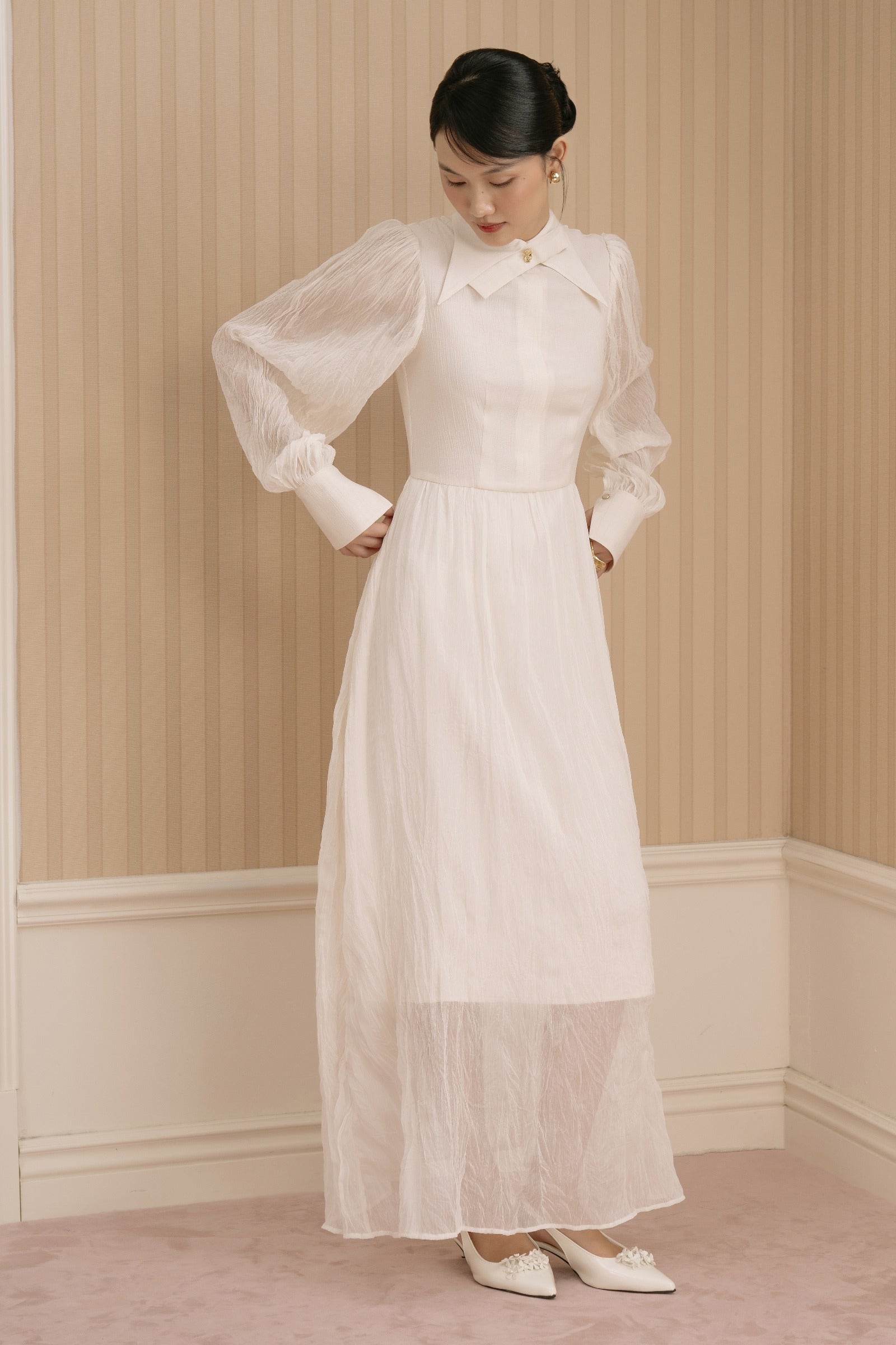 Amelie Collared Maxi Dress
