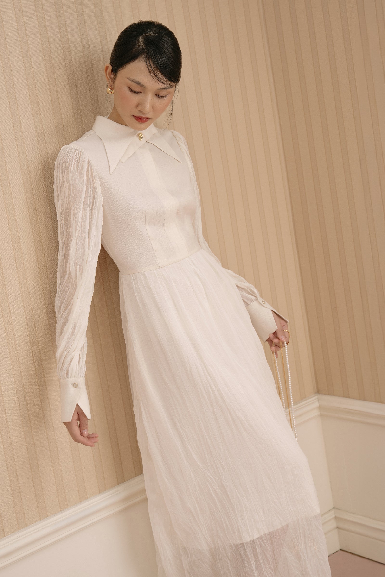 Amelie Collared Maxi Dress