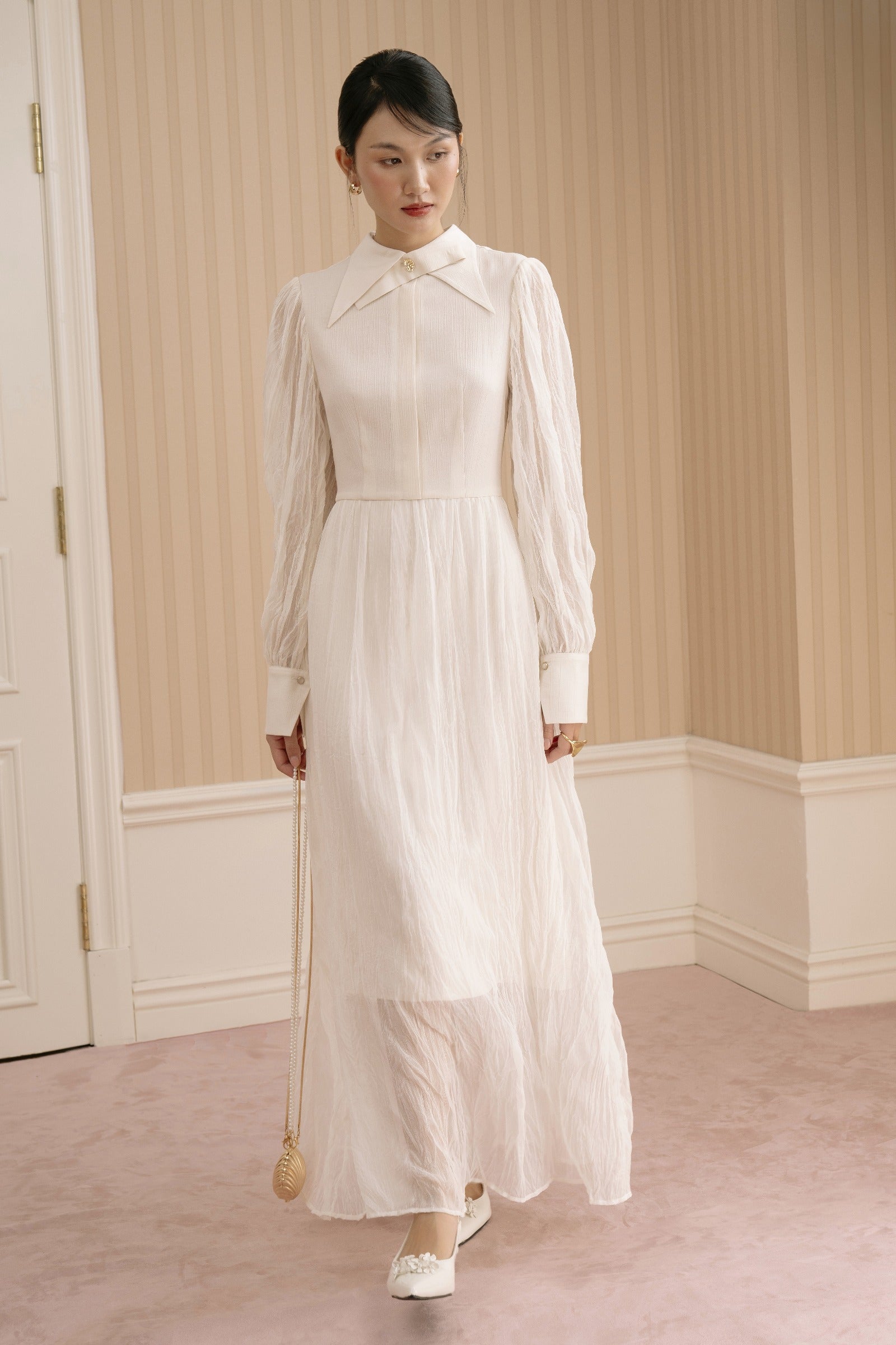 Amelie Collared Maxi Dress