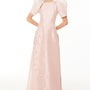An Hy A-line Cut-Out Taffeta Floor Length Ao Dai Set