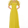 An Nguyet A-line Jewel Neck Taffeta Floor Length Ao Dai Set
