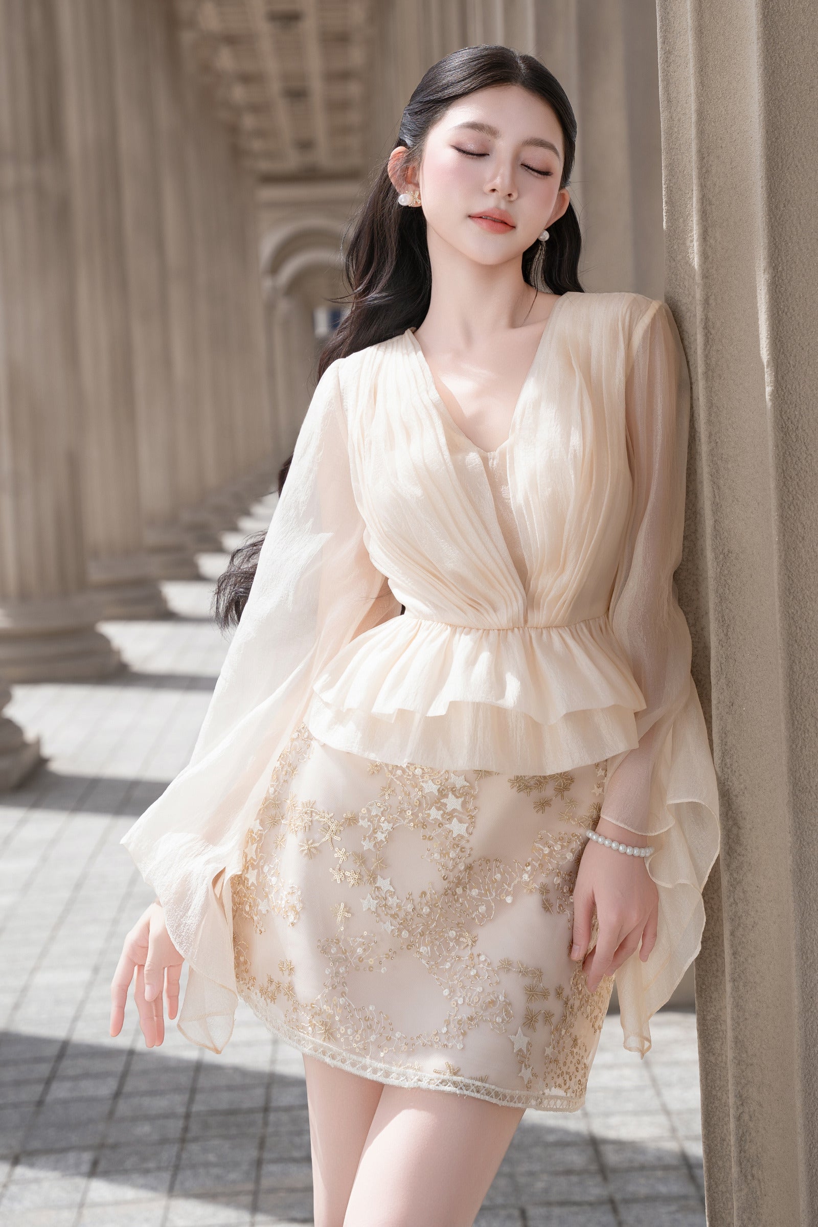 Mirielle Peplum Top