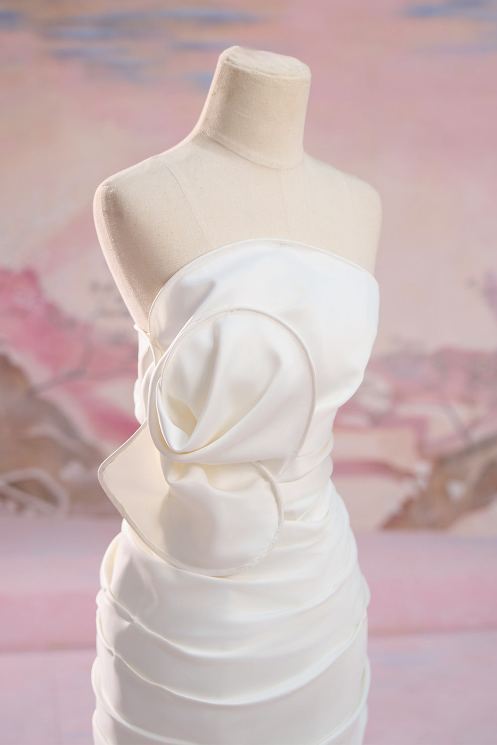 Scarlett Strapless Floral Organdy Mini Dress