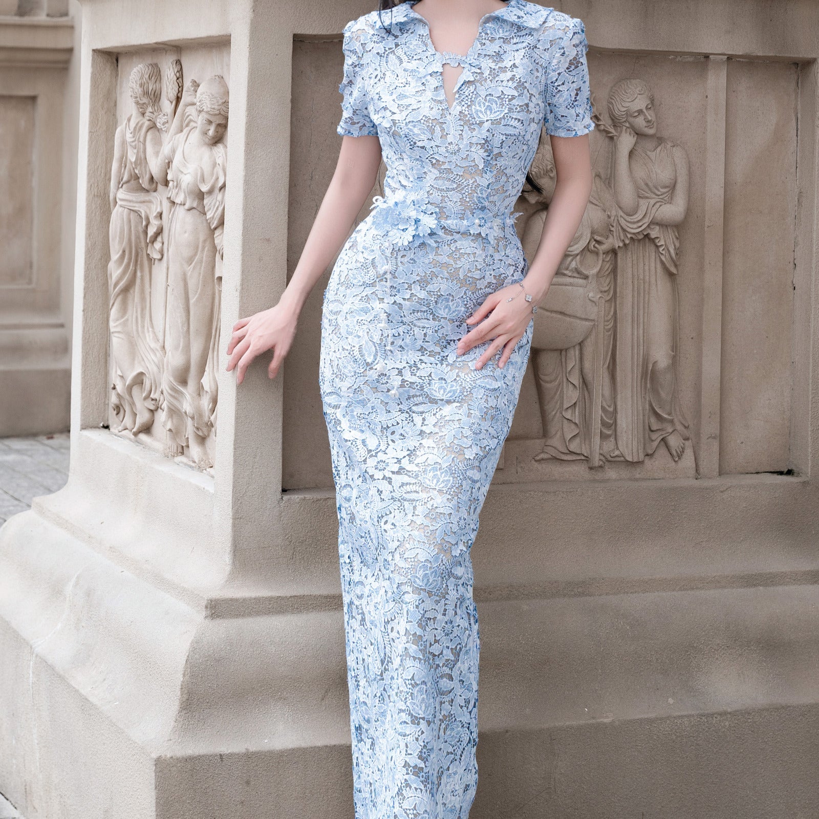 Verena Applique Midi Dress