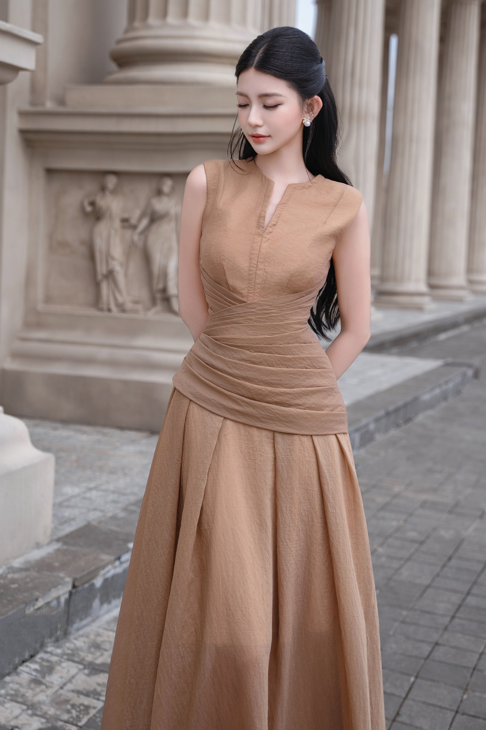 Mireya Draped Maxi Dress