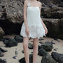 Jeremy Drop Waist Halter Neck Polycotton Mini Dress
