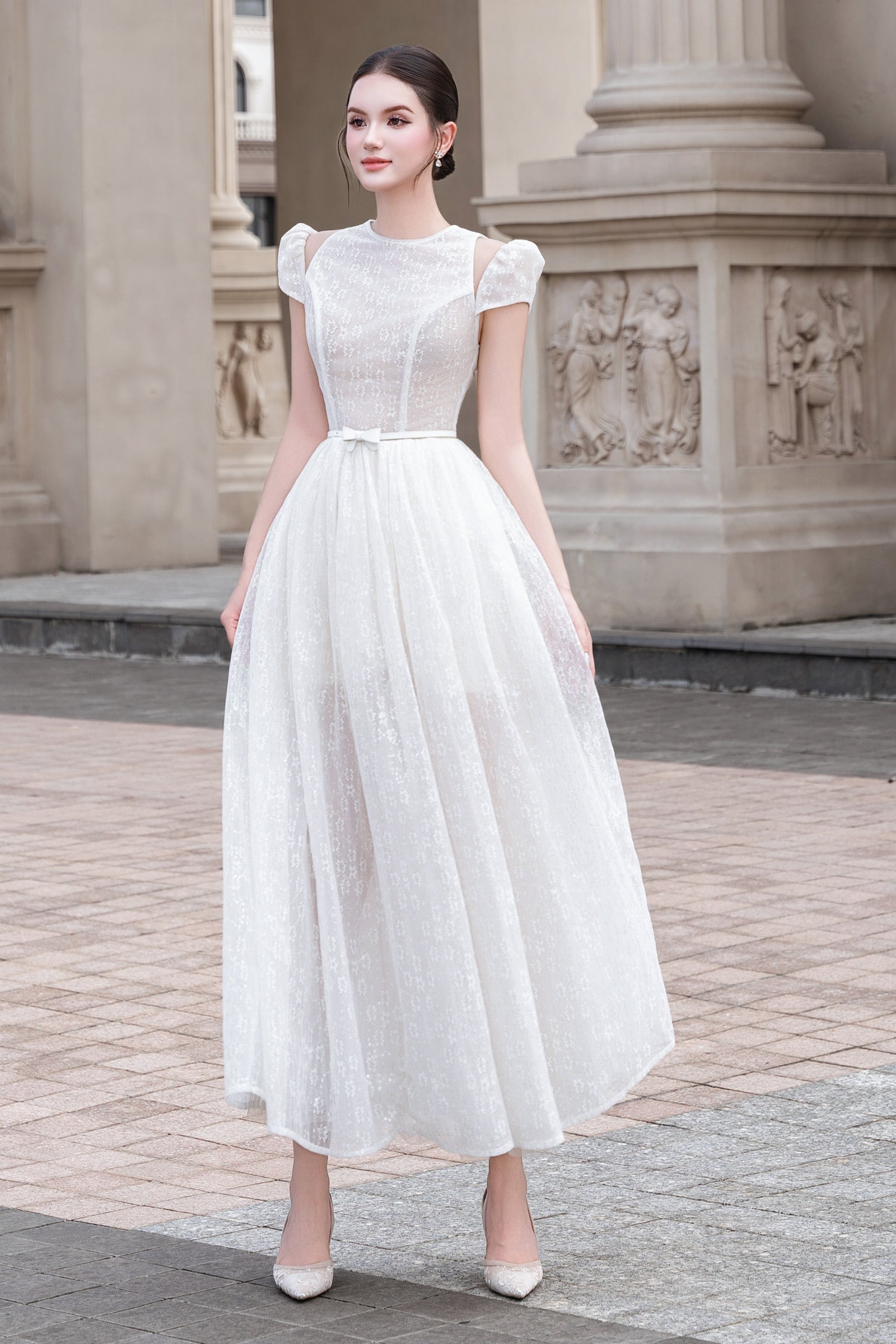 Evelyne A-line Midi Dress