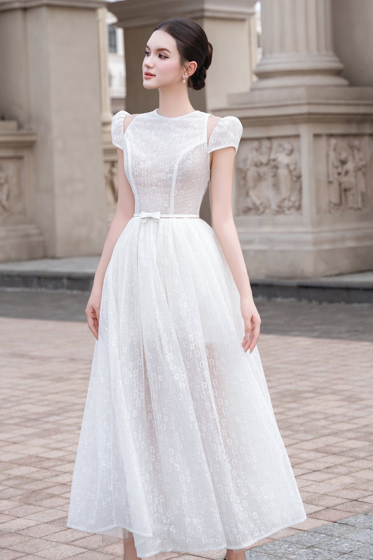 Evelyne A-line Midi Dress