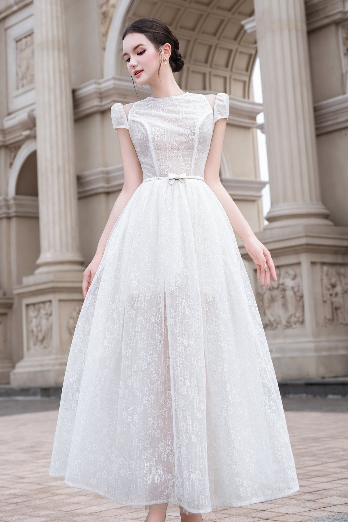 Evelyne A-line Midi Dress