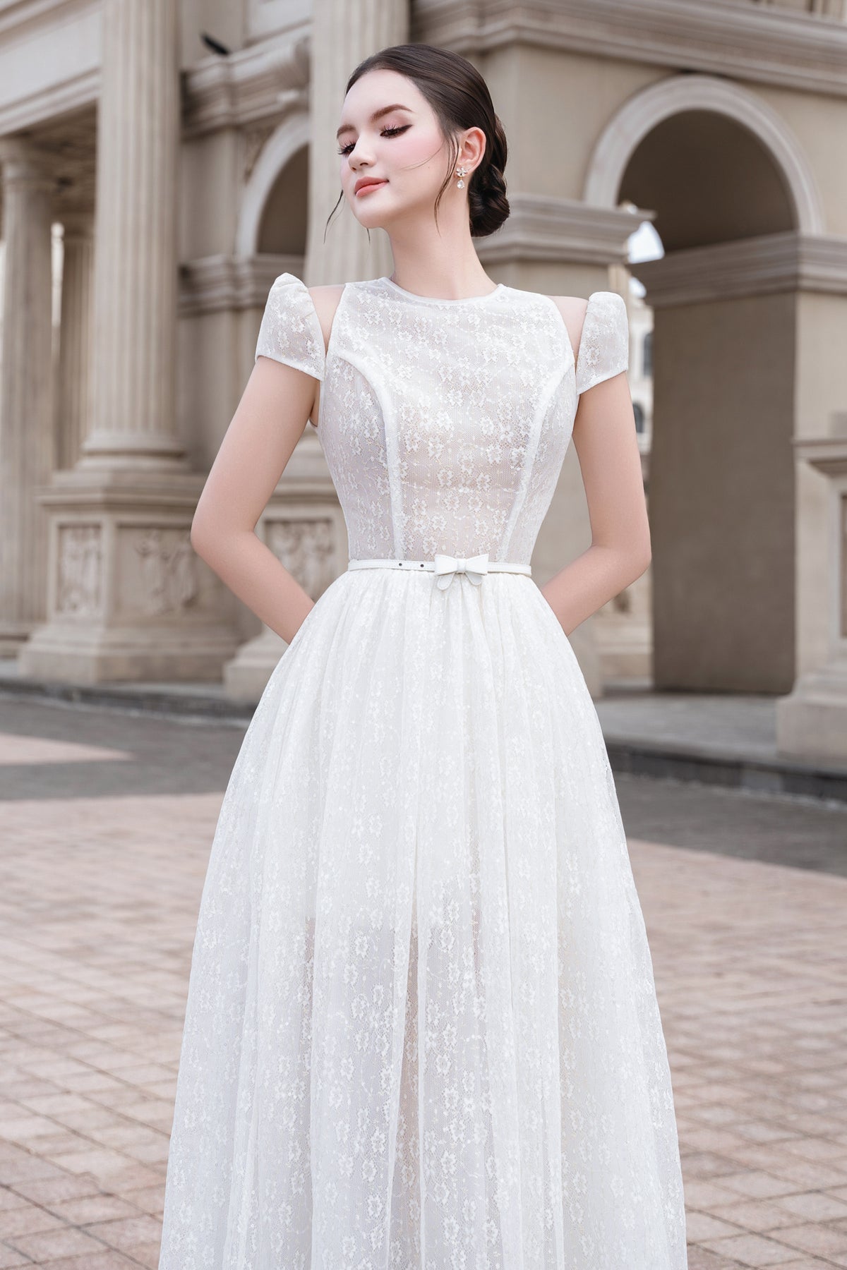 Evelyne A-line Midi Dress