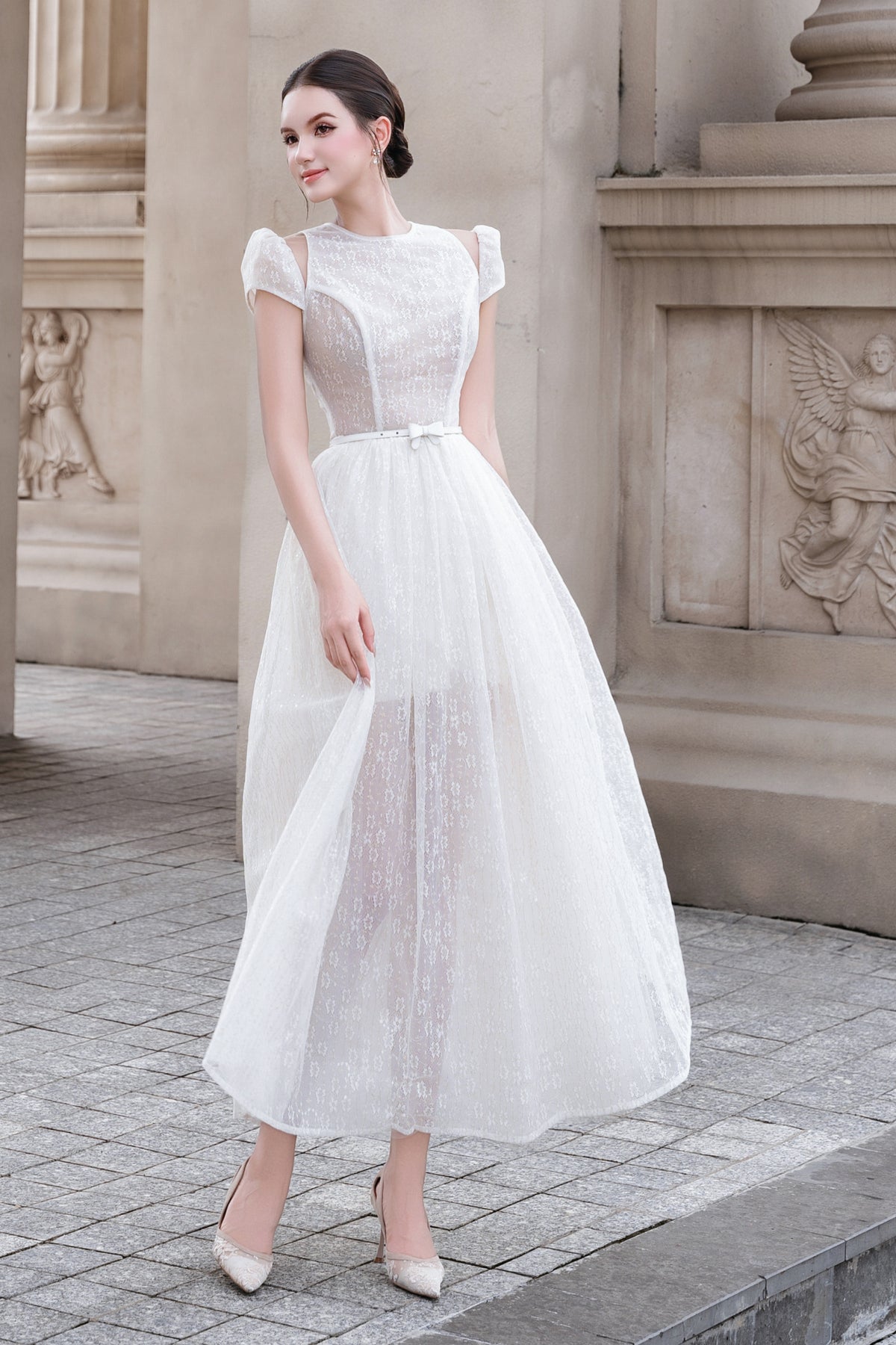 Evelyne A-line Midi Dress
