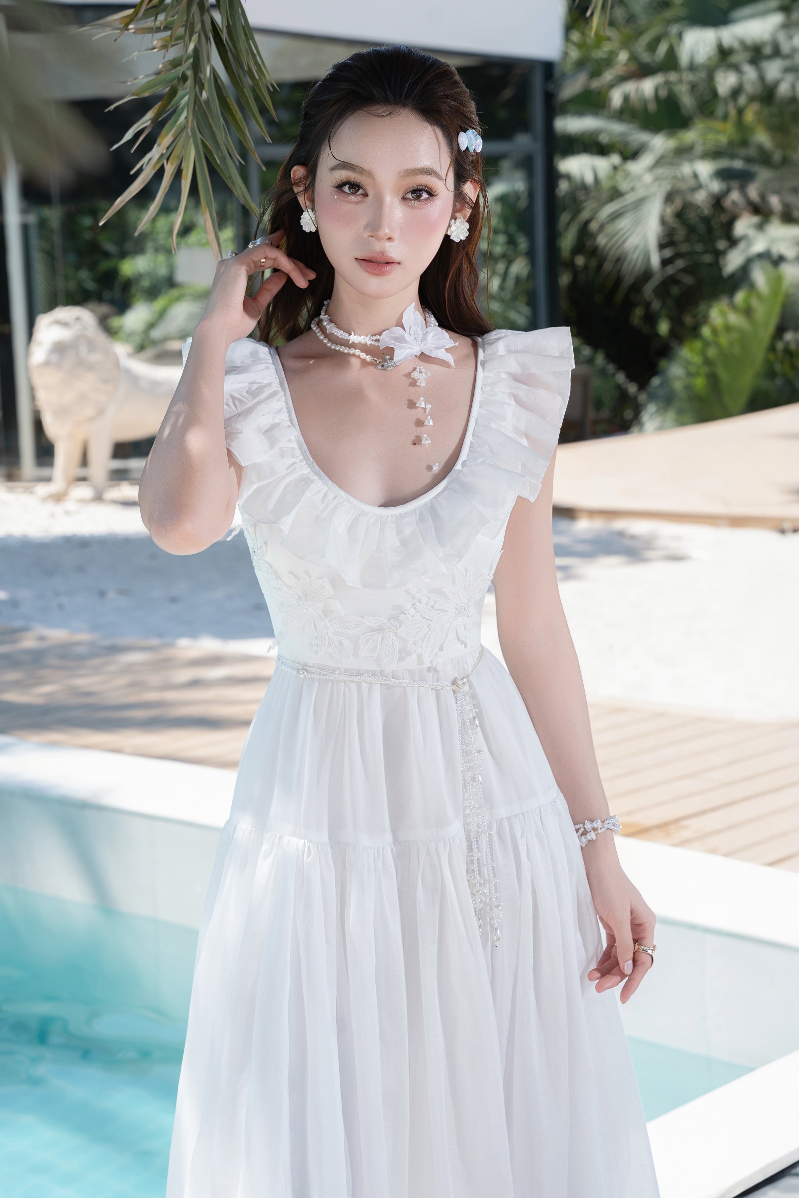 Evania Ruffle Maxi Dress
