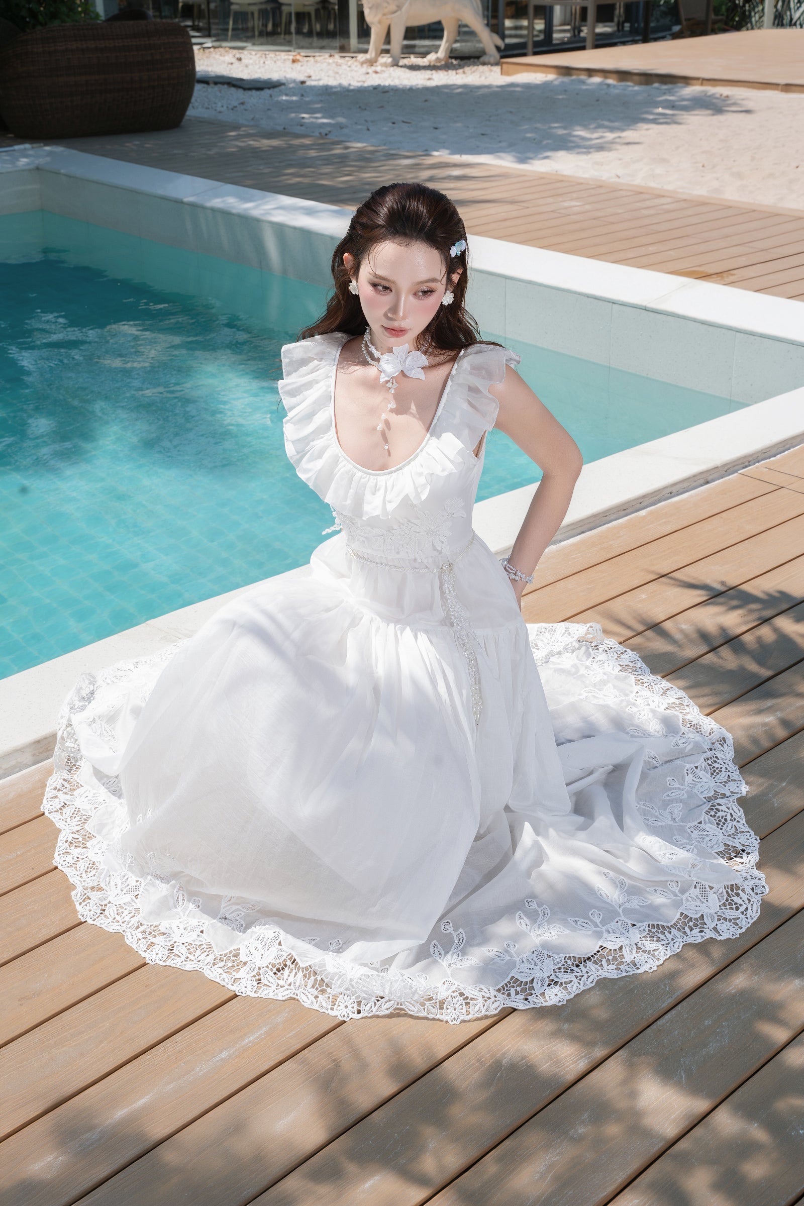 Evania Ruffle Maxi Dress