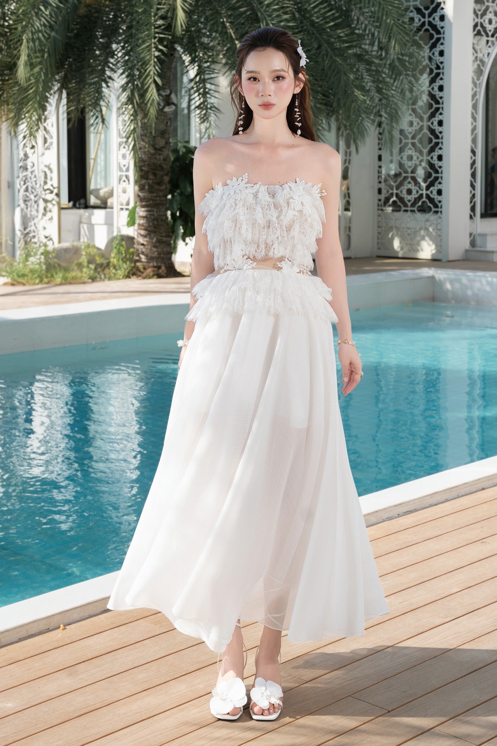 Lalini Straight Across Maxi Dress