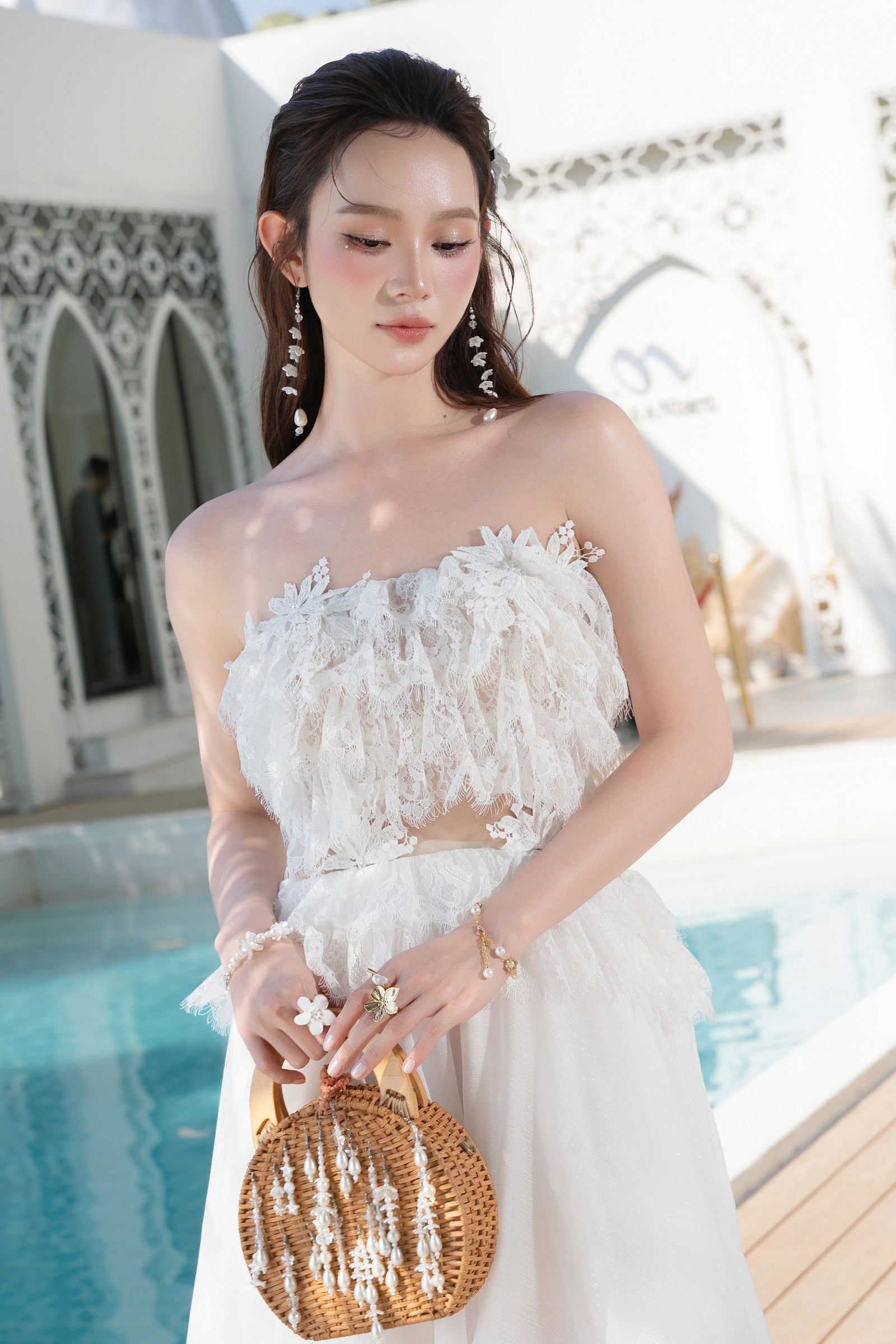 Lalini Straight Across Maxi Dress