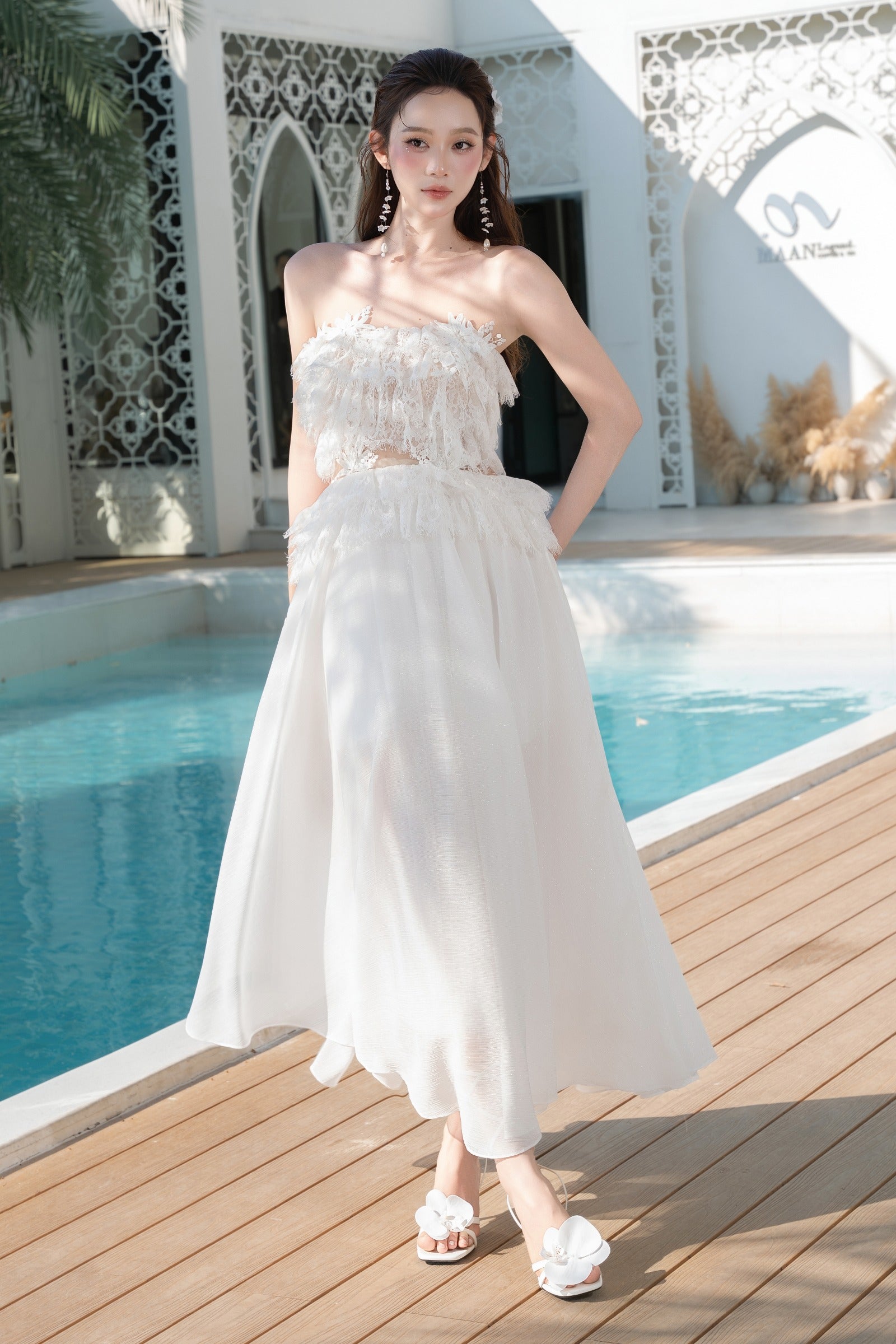 Lalini Straight Across Maxi Dress