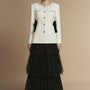 Mina A-line Layered Tulle Ankle Length Skirt