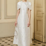 Thuy An A-line Cape Sleeved Taffeta Midi Ao Dai