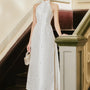Uyen Nhi 1 A-line Sleeveless Taffeta Midi Ao Dai