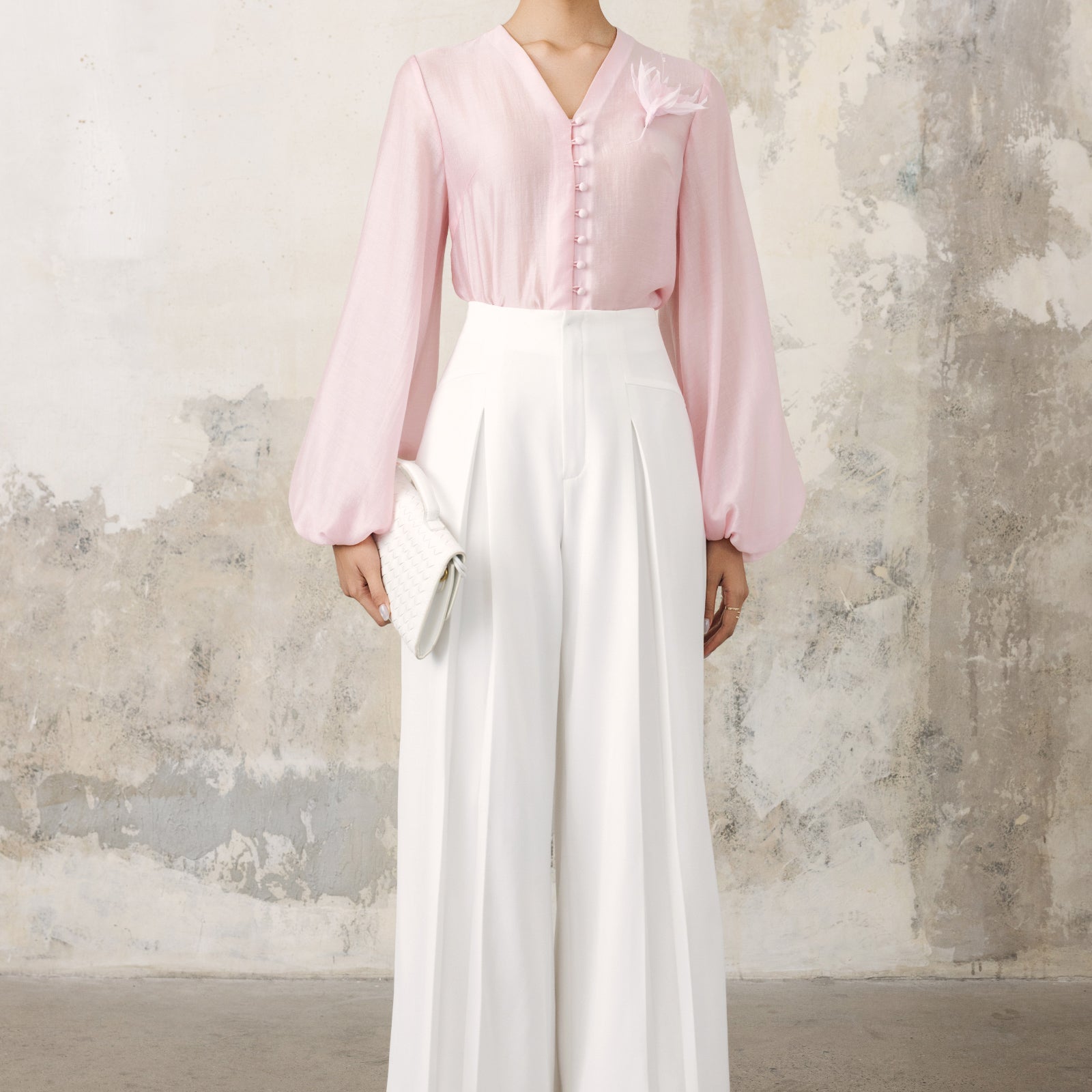 Hong Yen Bishop Sleeve Shirt