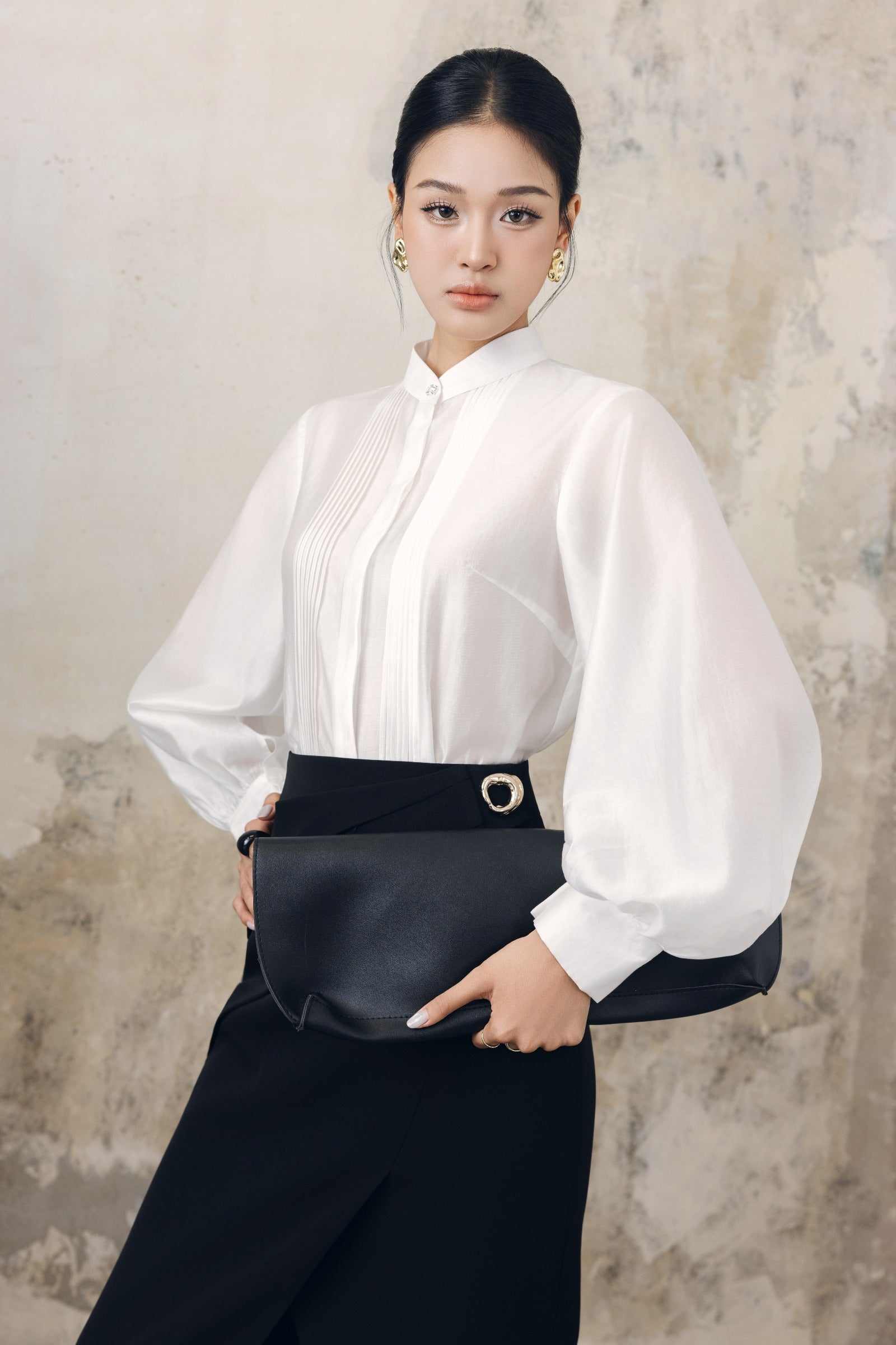 Van Truc Pin Tuck Shirt