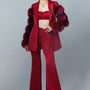 Blossom Straight Boot Cut Taffeta Floor Length Pants