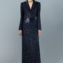 Katrina Straight Notch Lapel Tweed Ankle Length Set