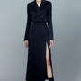 Tashia Sheath Peak Lapel Taffeta Midi Set