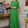 Agate Straight Wide Leg Silk Floor Length Pants