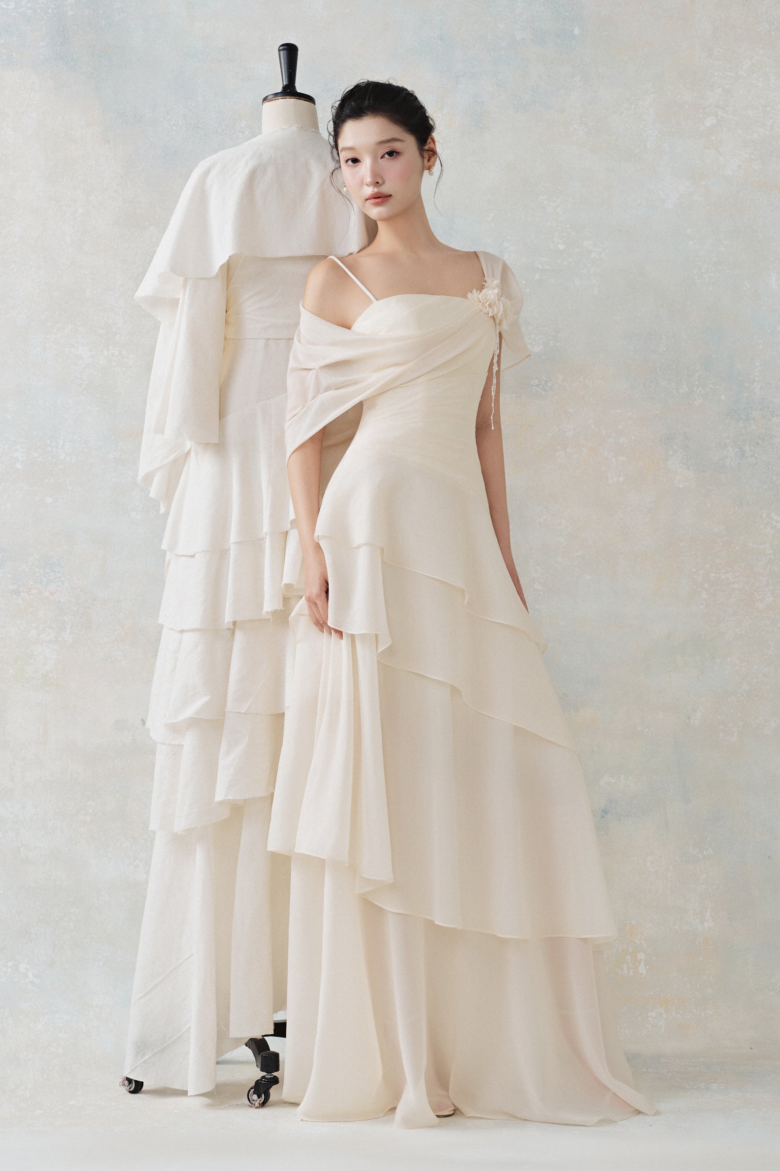 Beila Ruffle Maxi Dress