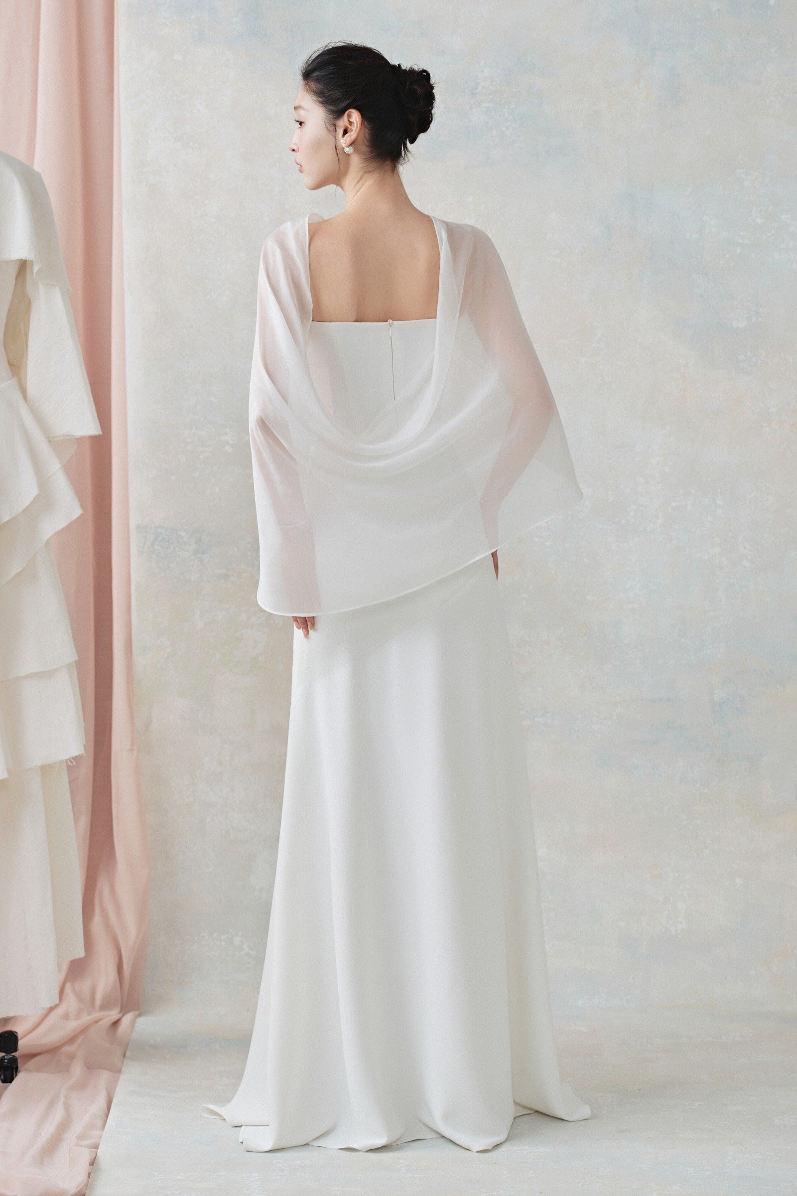 Abigal Cape Sleeve Maxi Dress
