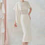 Isalyn Cape Sleeve Synthetic Silk Top