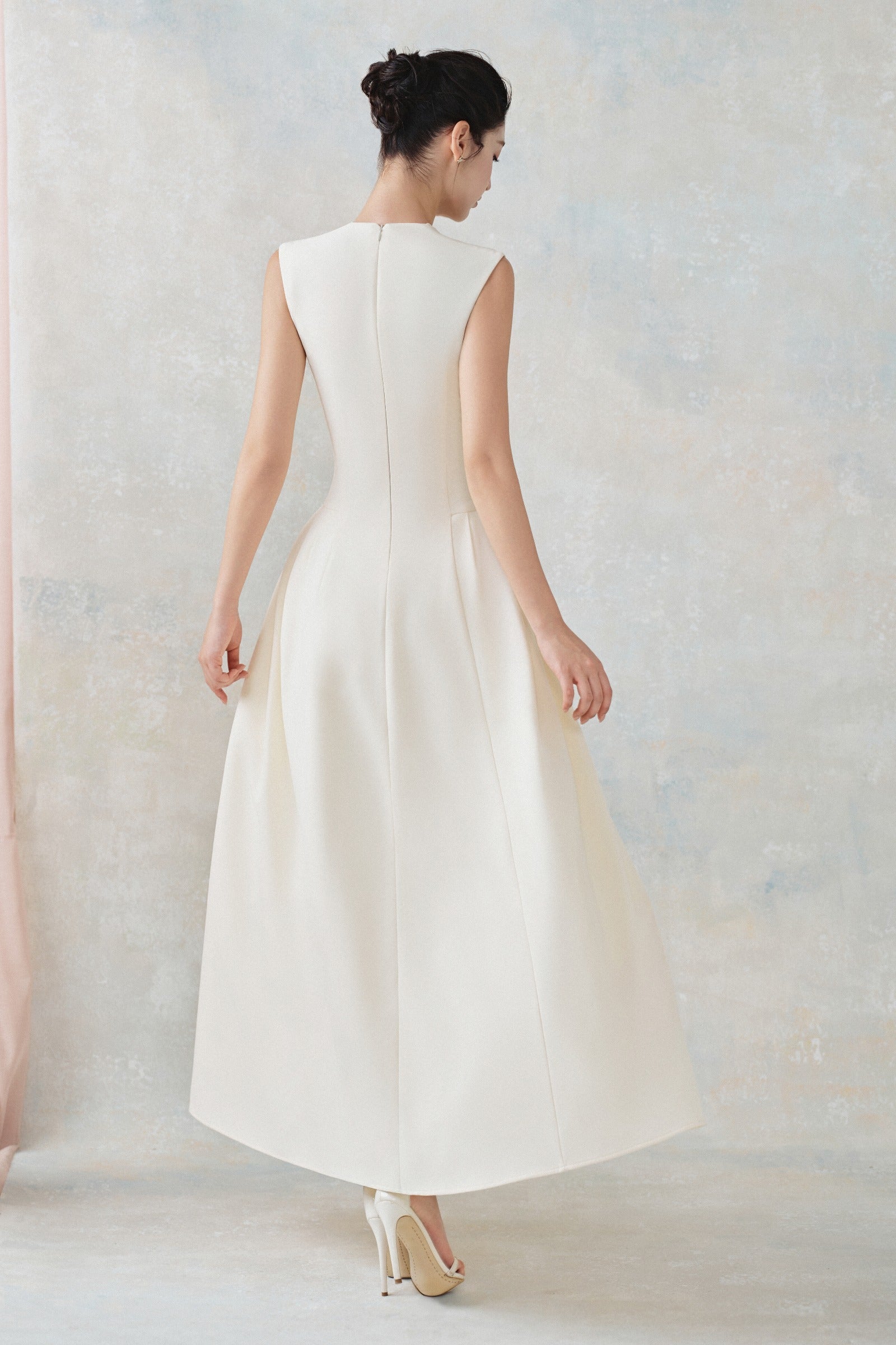 Katherine Trapeze Neck Midi Dress