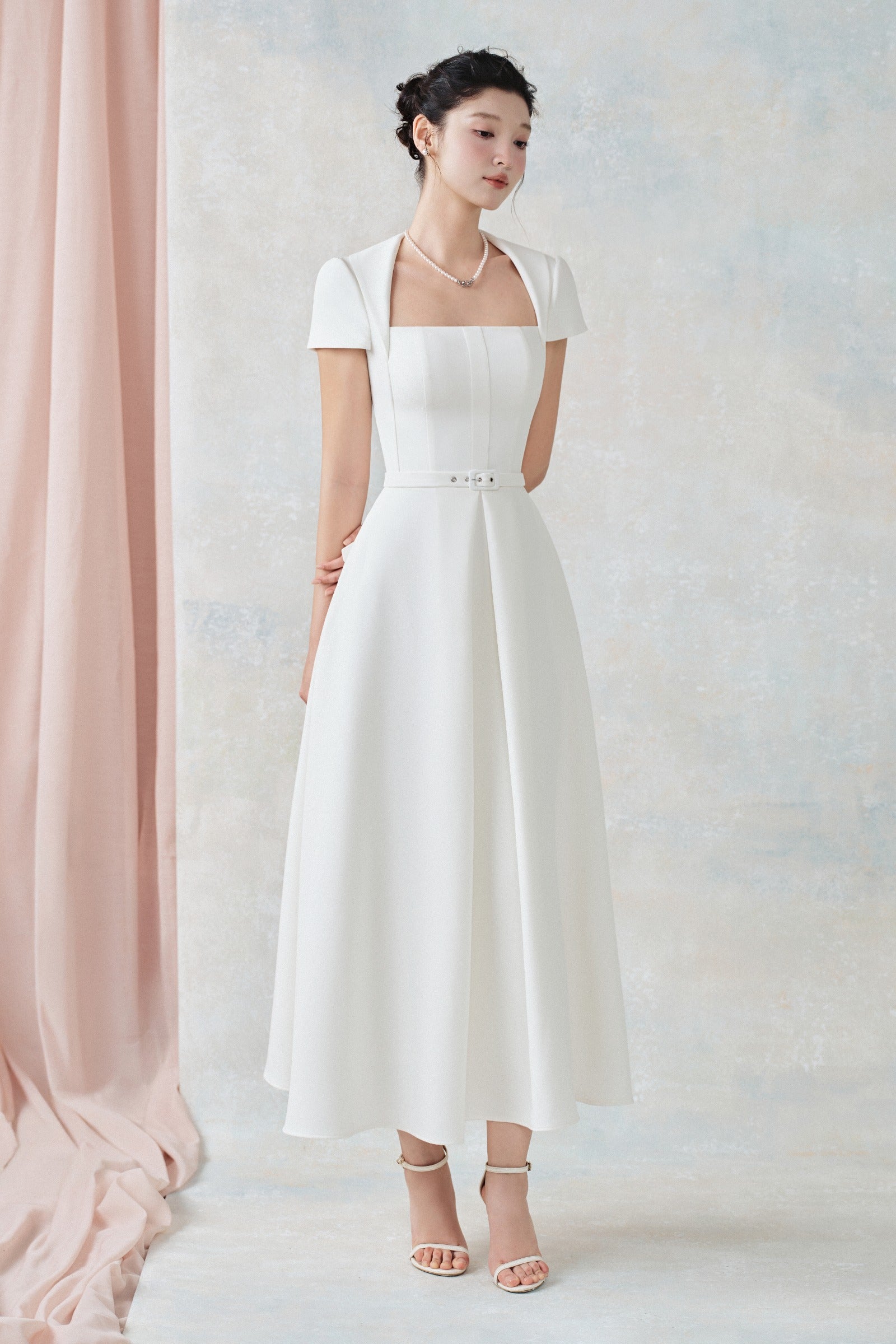 Tulie Trapeze Neck Midi Dress