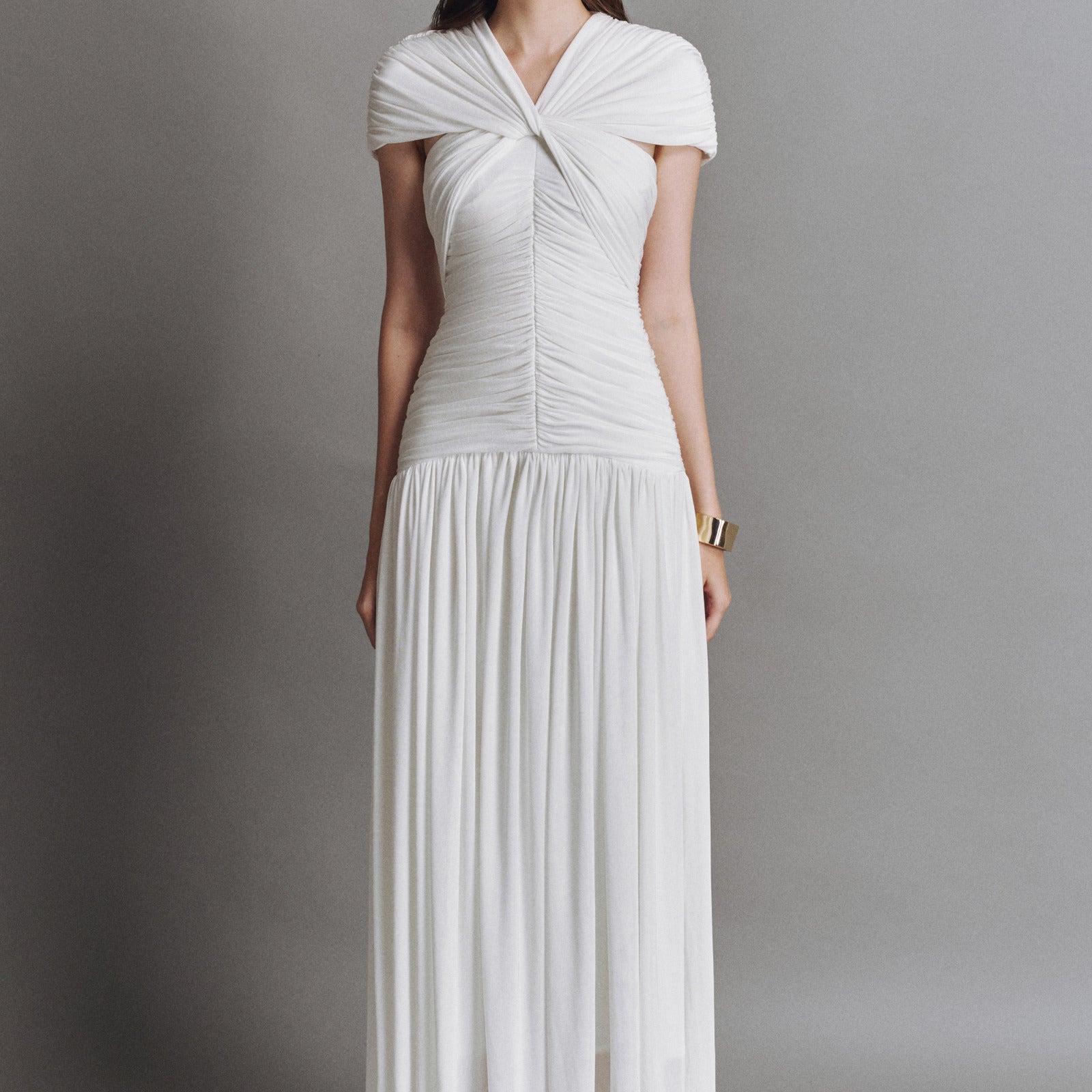 Murmur Ruched Midi Dress