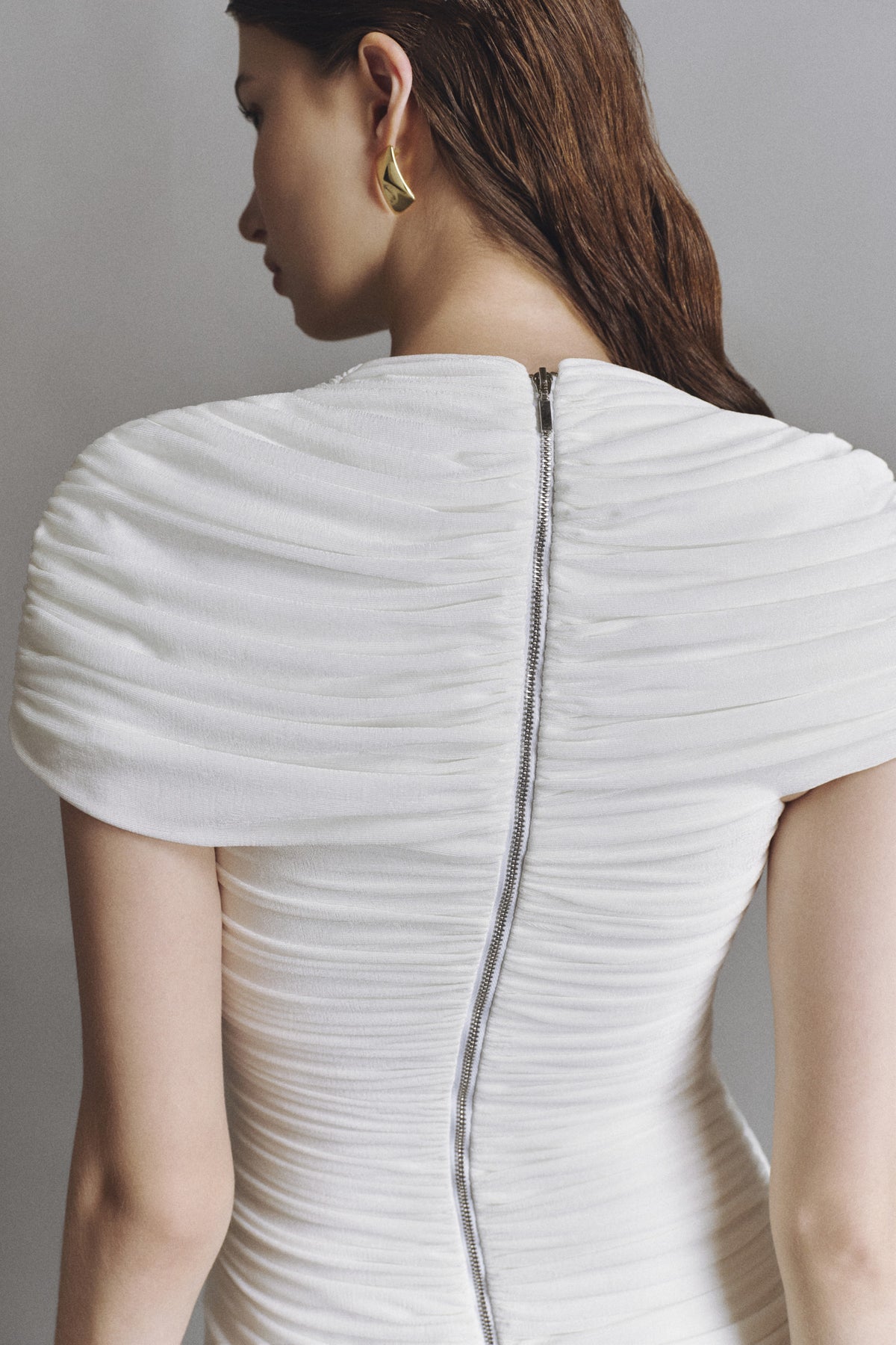 Murmur Ruched Midi Dress